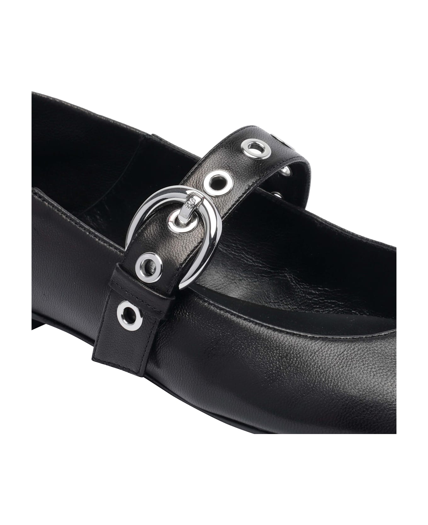 Stuart Weitzman Supermoto Mary Jane Ballets - Black
