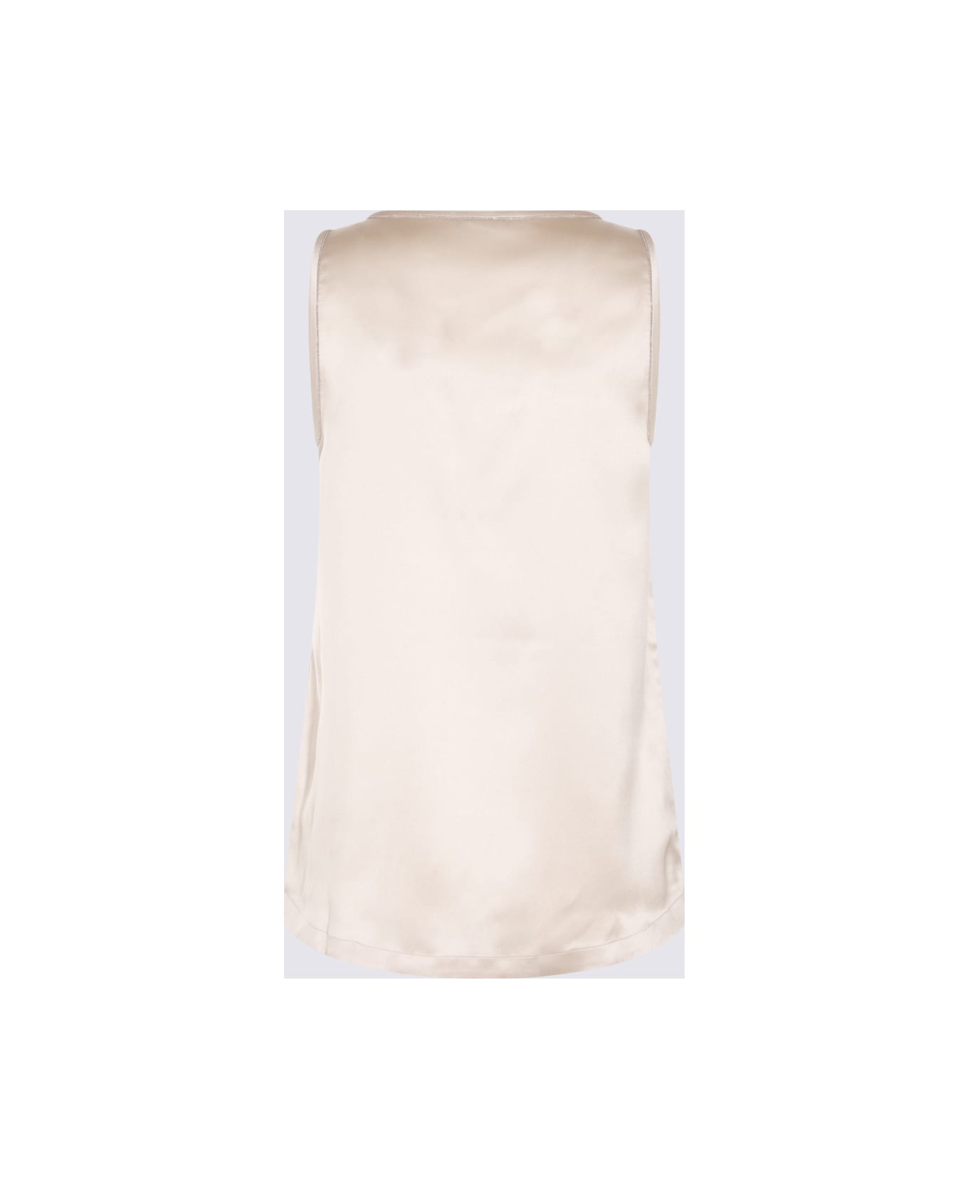 Brunello Cucinelli White Silk Top - WARM WHITE