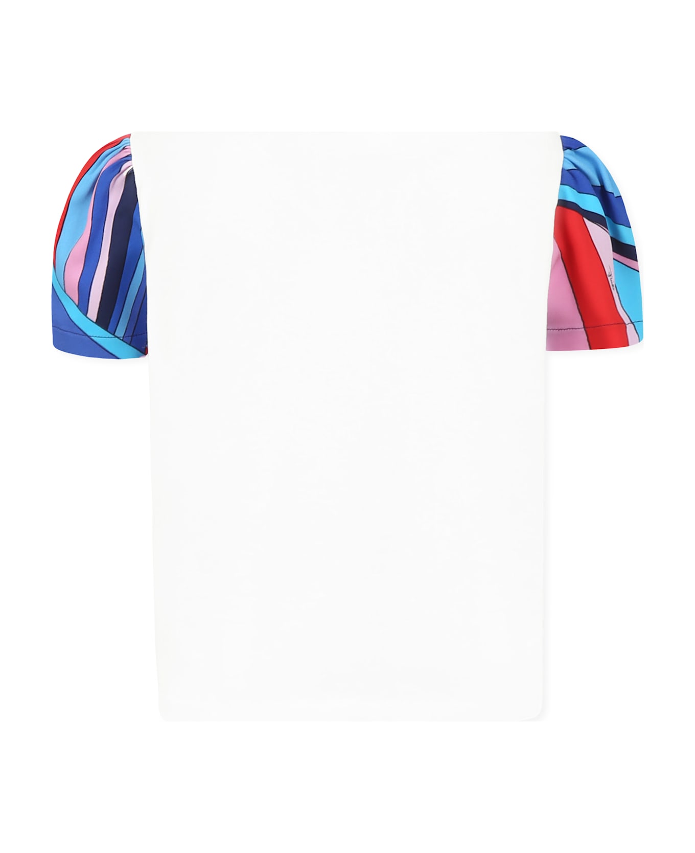 Pucci White T-shirt For Girl With Logo - White