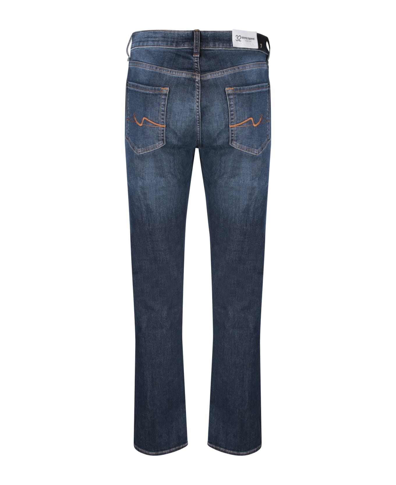 7 For All Mankind Slimmy Tapered Dark Blue Jeans - Blue デニム
