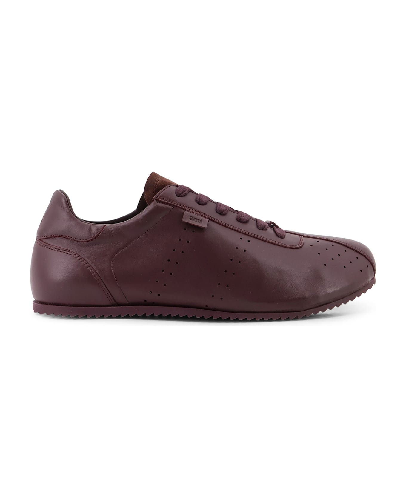 Ami Alexandre Mattiussi Leather Low-top Sneakers - CERISE