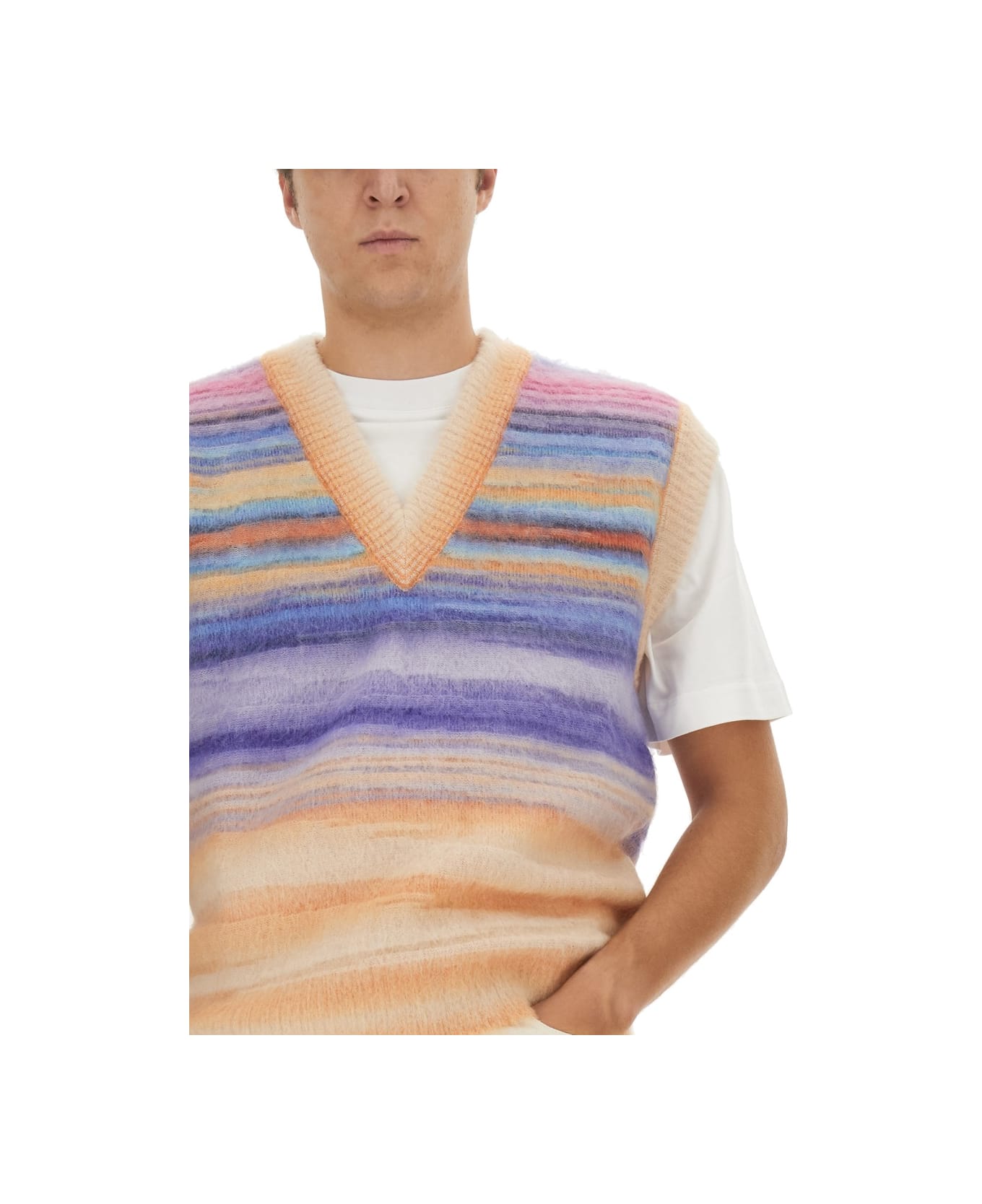 Missoni Knitted Vest - Orang/lila/blu/pink