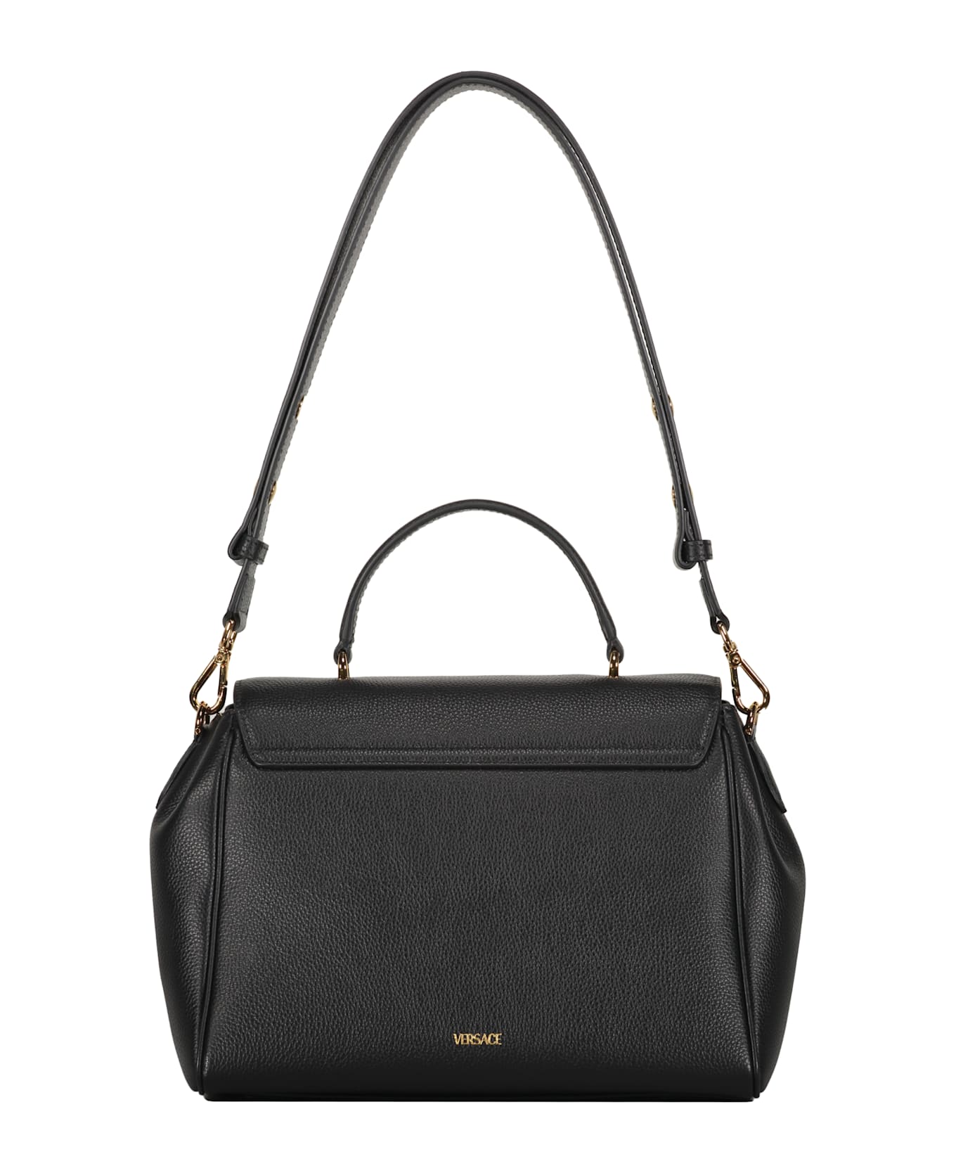 Versace Leather Crossbody Bag - black