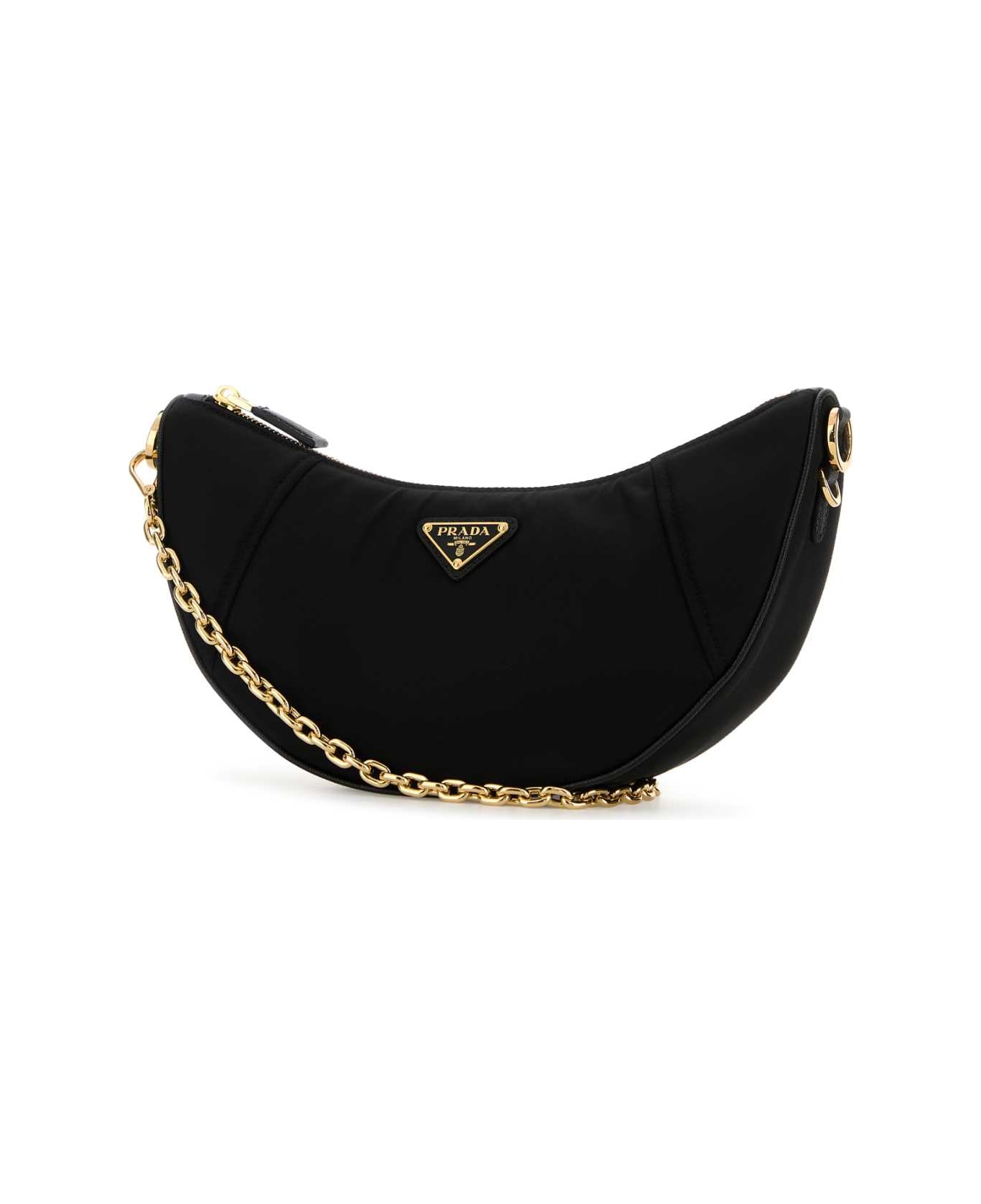 Prada Black Re-nylon Prada Demi-lune Shoulder Bag - NERO