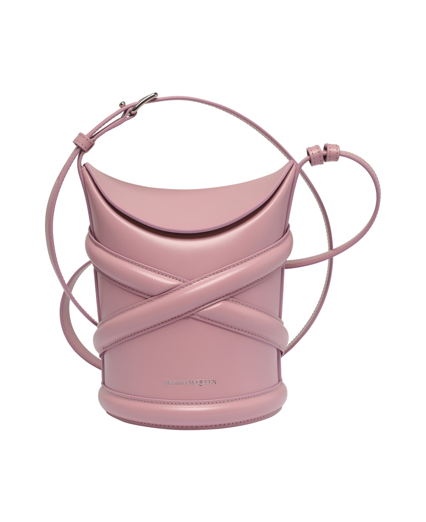 Alexander McQueen The Curve Small Bucket Bag - Rosa