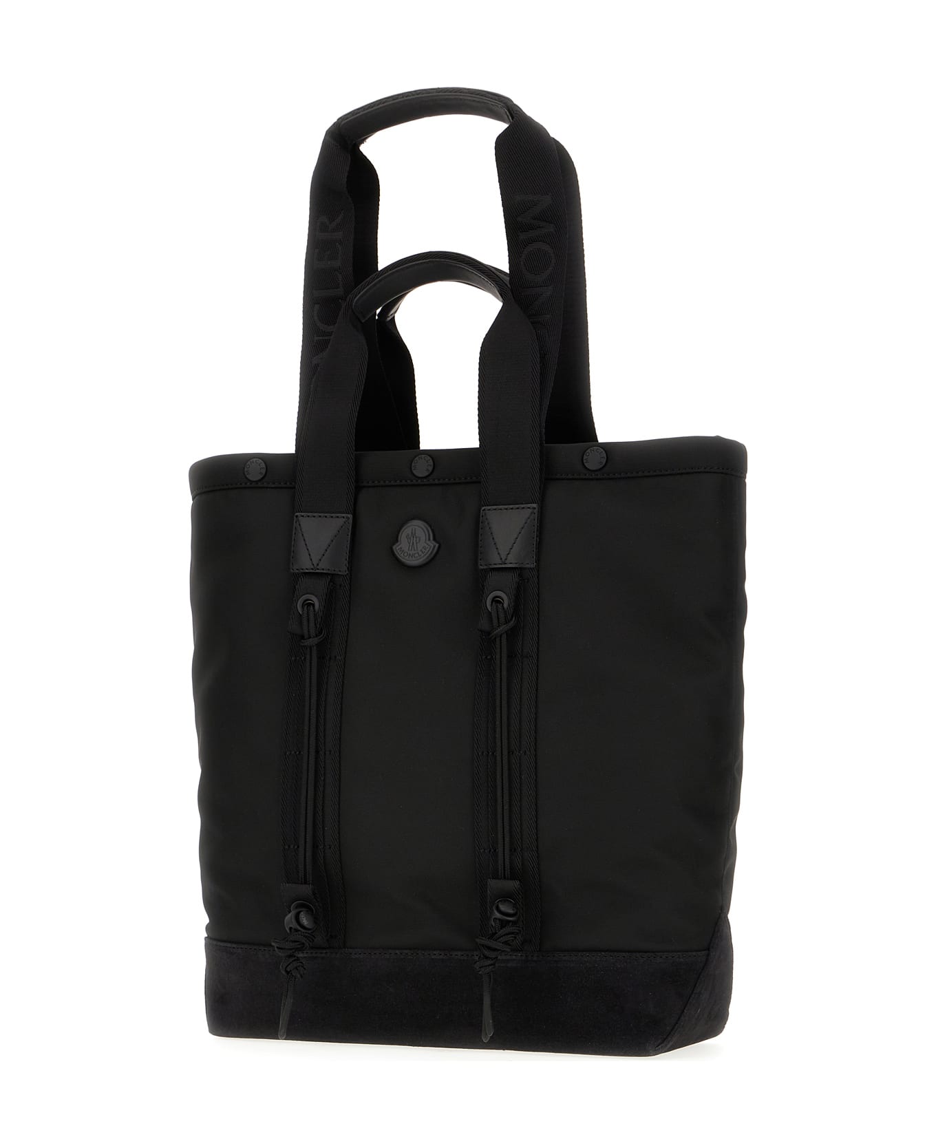 Moncler Black Canvas Shopping Bag - Nero