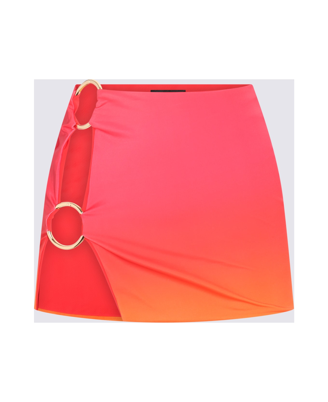 Louisa Ballou Hot Pink Stretch Double Ring Mini Skirt - HOT PINK