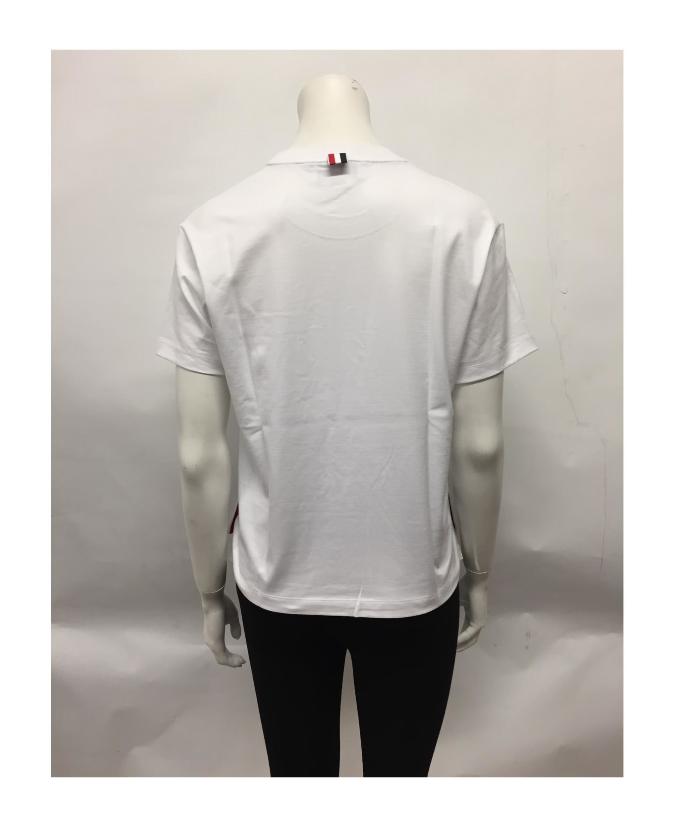 Thom Browne Logo Cotton T-shirt - White