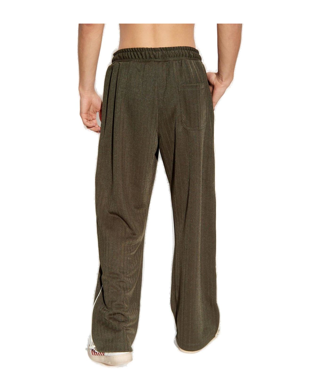 Golden Goose Logo Printed Straight-leg Trousers - Verde militare