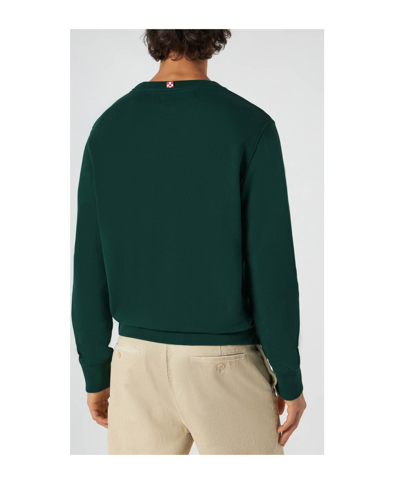 MC2 Saint Barth Cotton Sweatshirt With Gentleman Driver Cortina 1986 Writing - GREEN