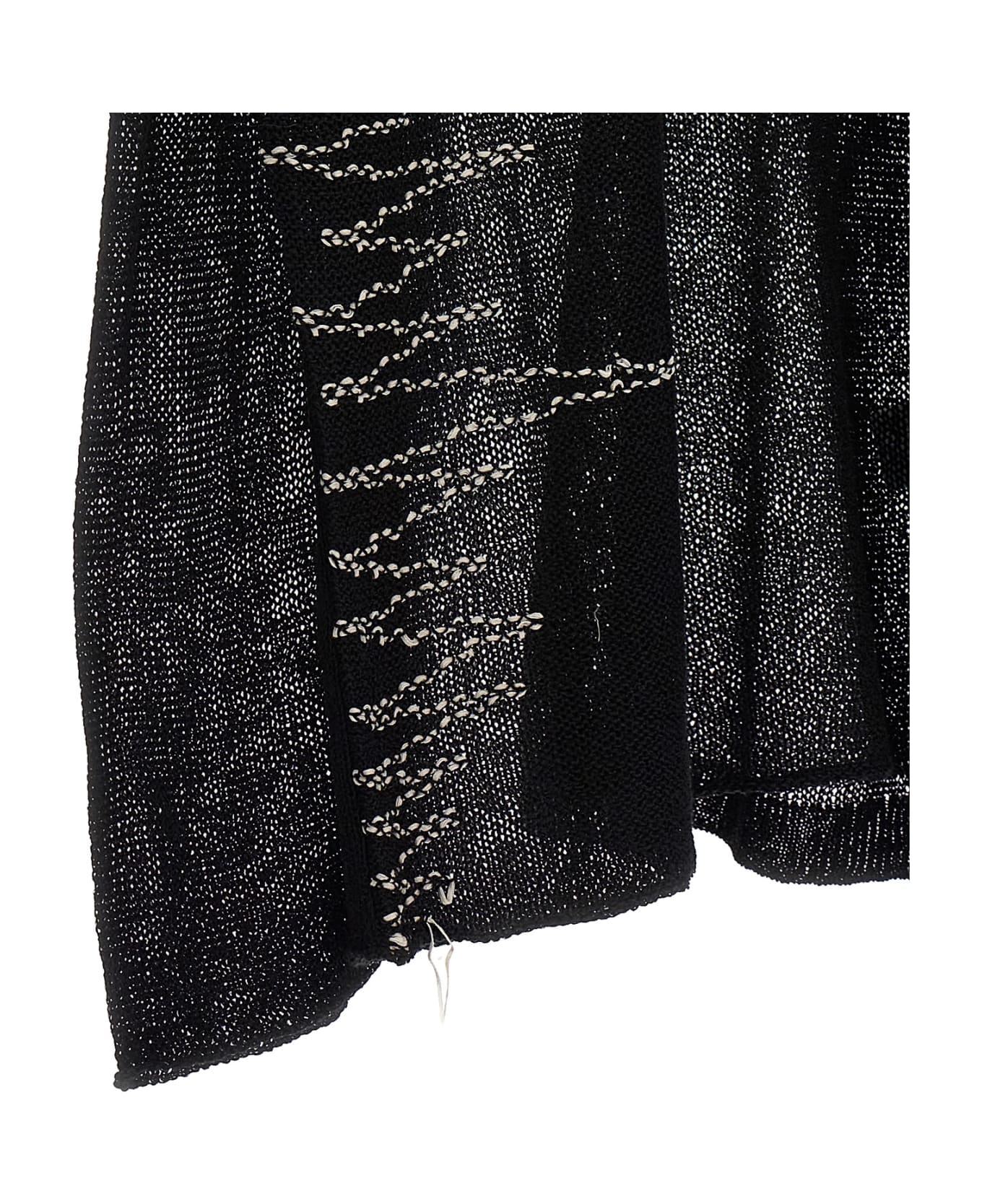 Yohji Yamamoto Contrast Embroidery Sweater - Black  