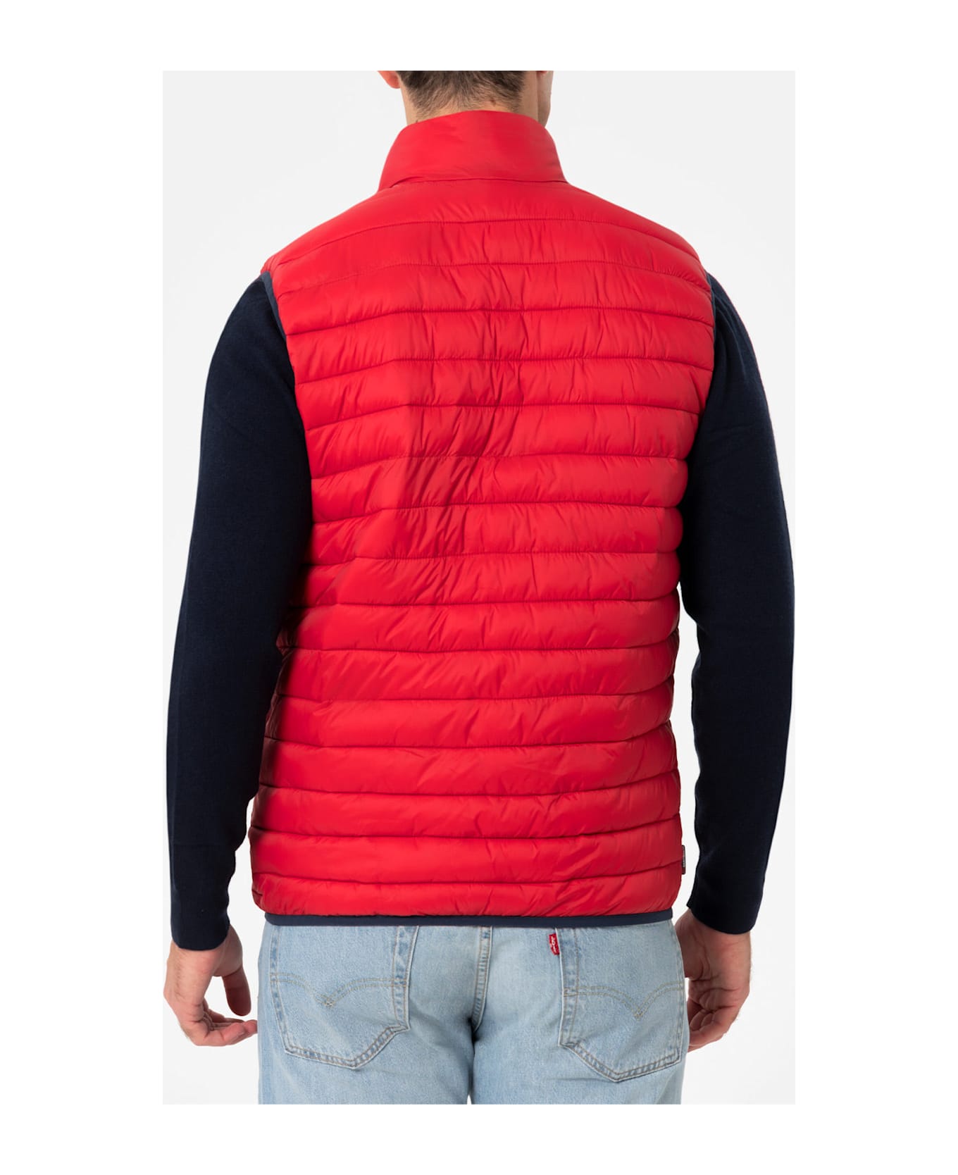MC2 Saint Barth Man Red Padded Vest Aspen - RED