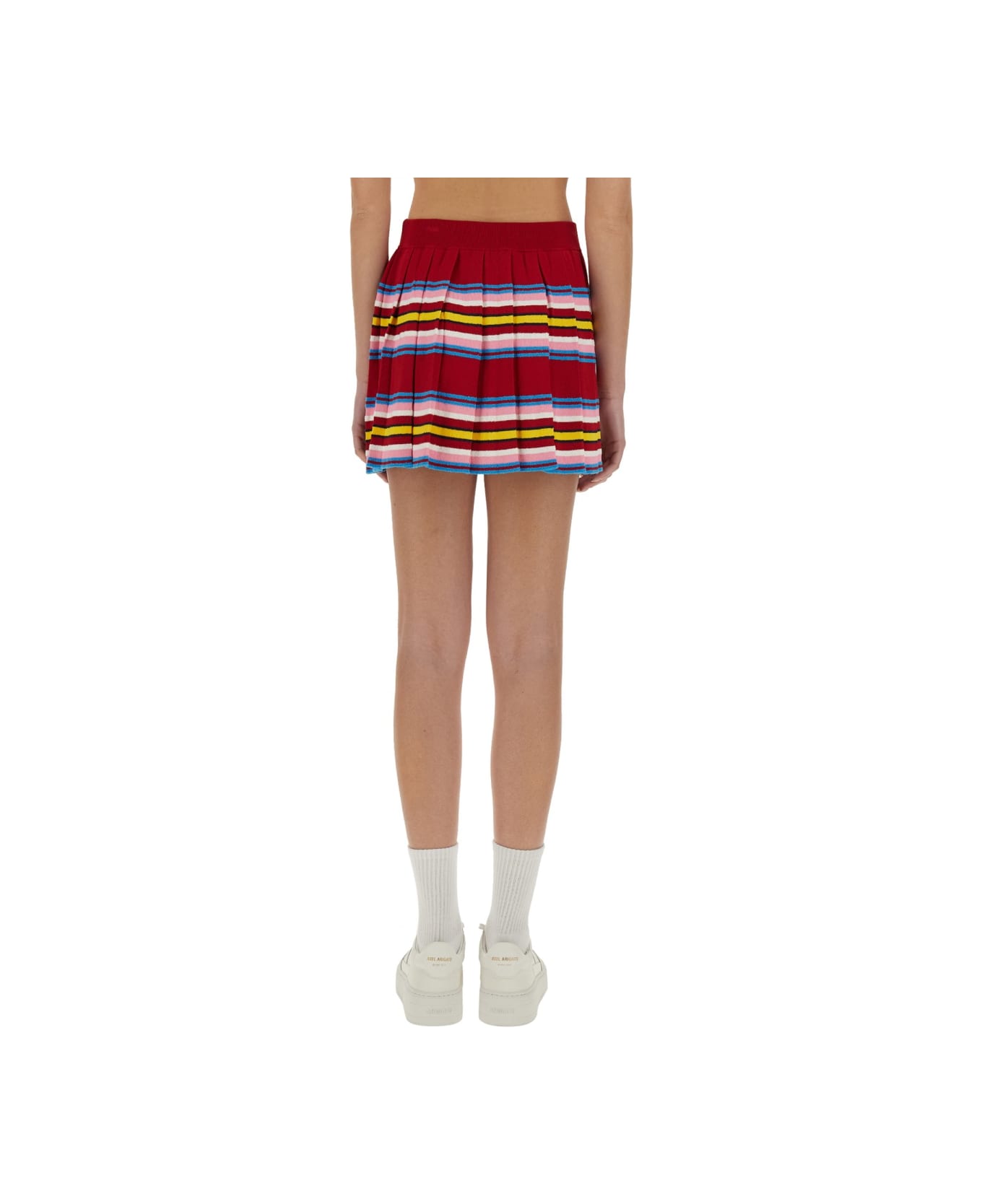 Casablanca Pleated Skirt. - RED