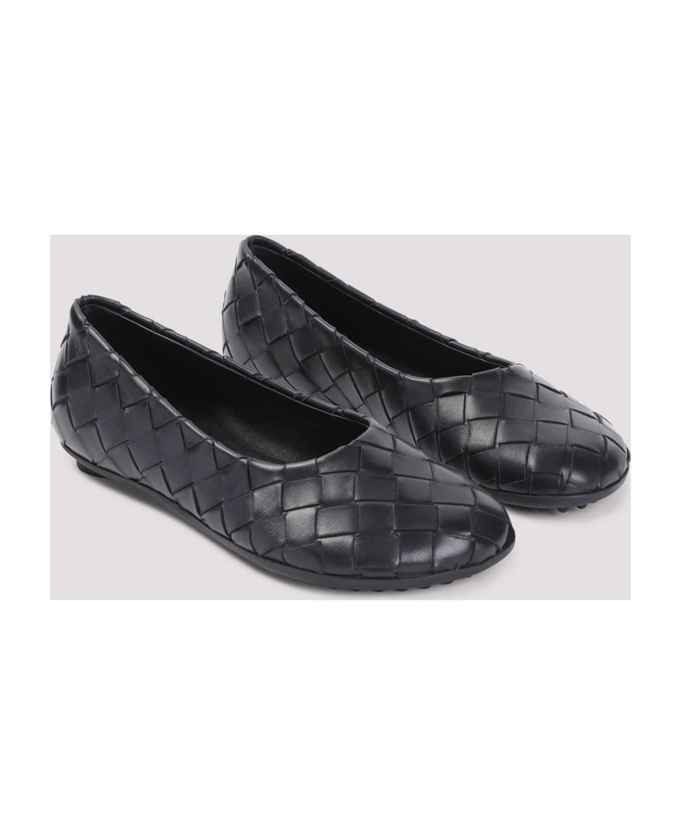 Bottega Veneta Intrecciato Ballerinas - Black