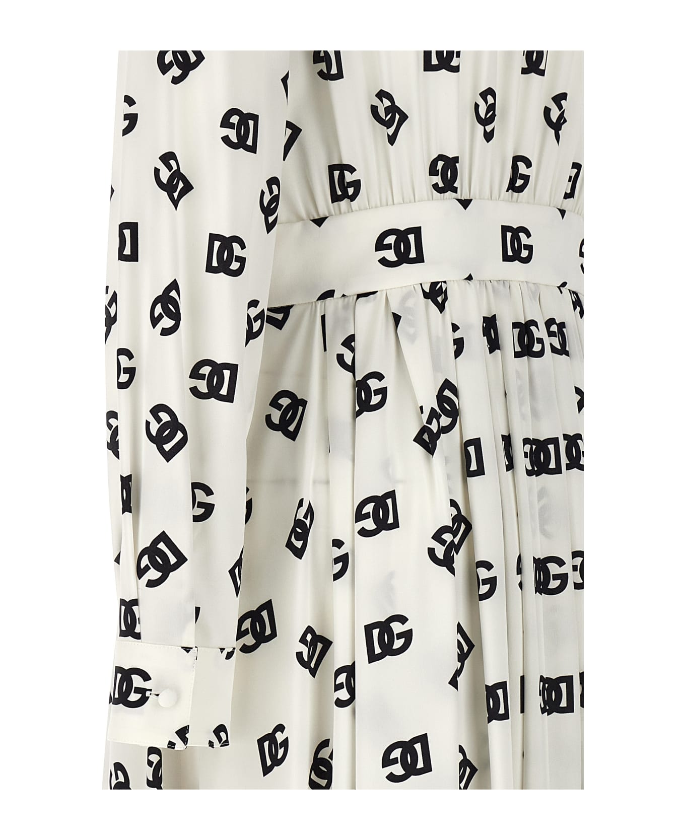 Dolce & Gabbana 'dg' Dress - White/Black ワンピース＆ドレス