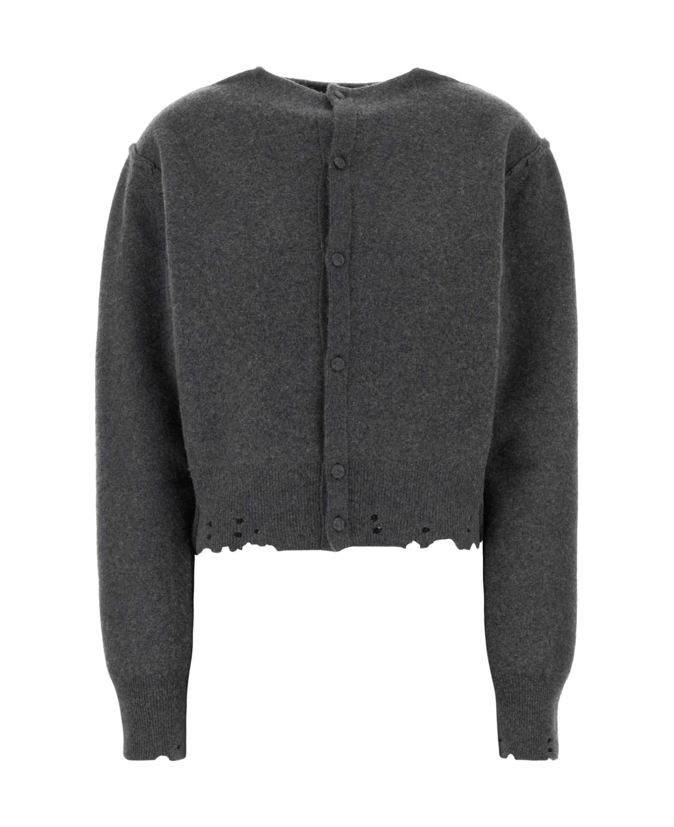 Balenciaga Dark Grey Cashmere Blend Cardigan - GREY