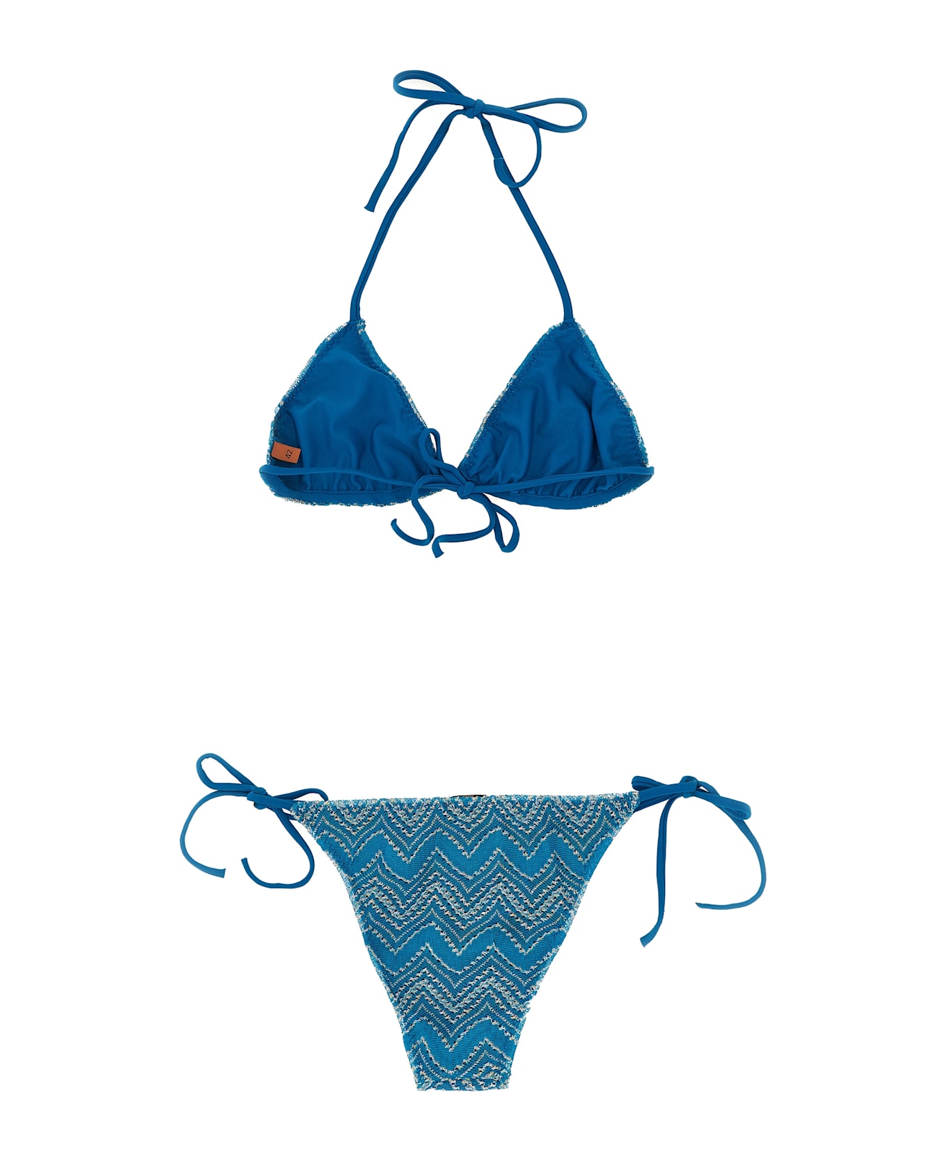 Missoni Zig Zag Lamé Bikini - Blue