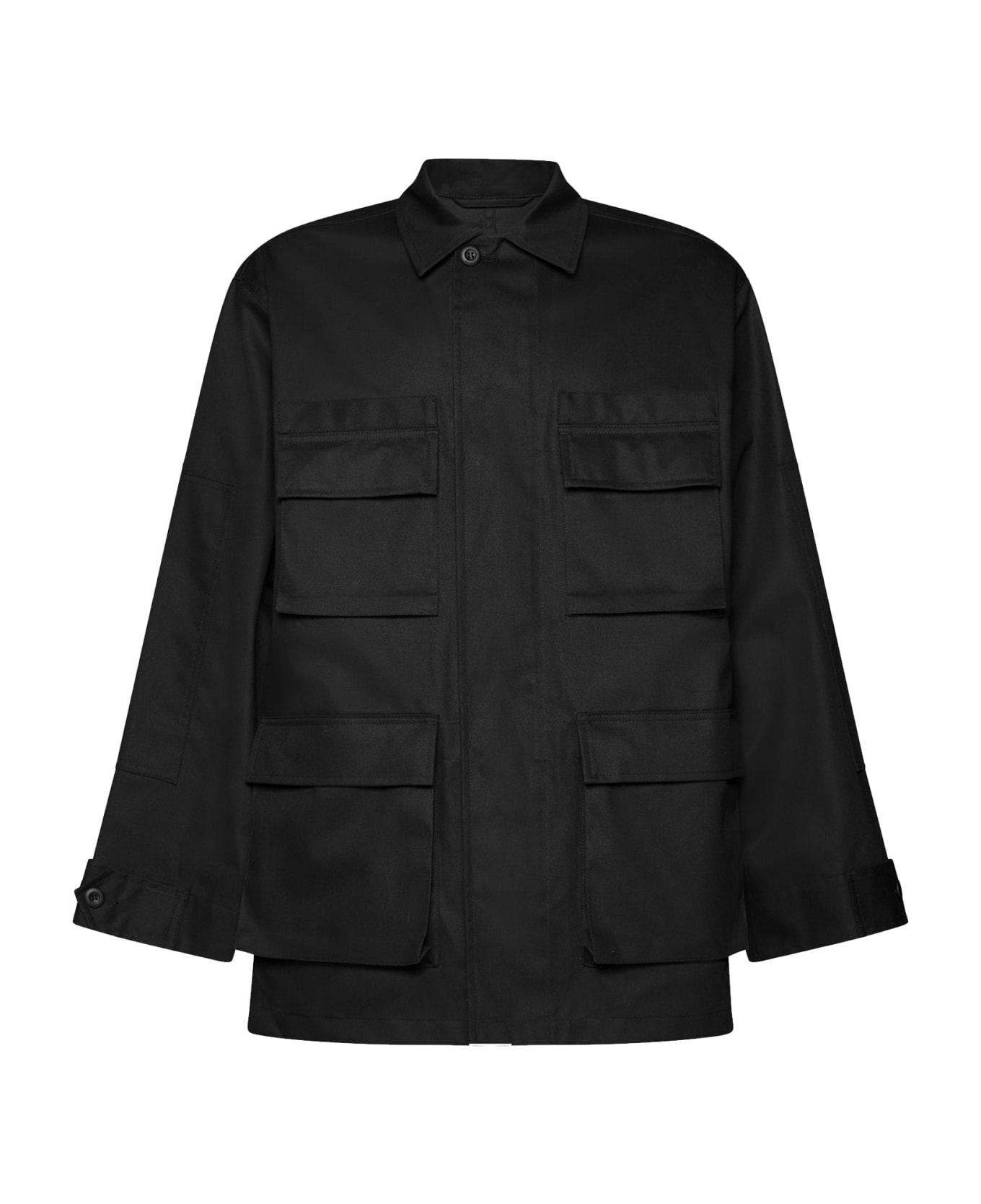 Balenciaga Multi-pocket Cargo Shirt Jacket - Black