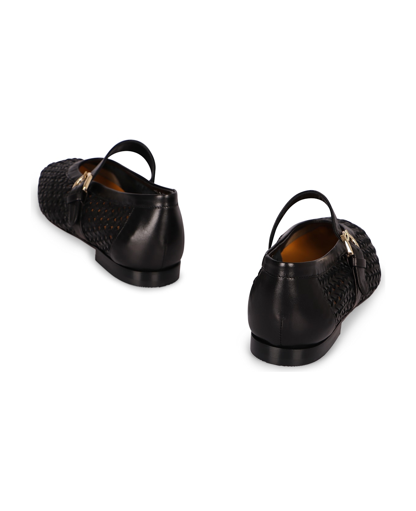 Doucal's Leather Ballet Flats - black