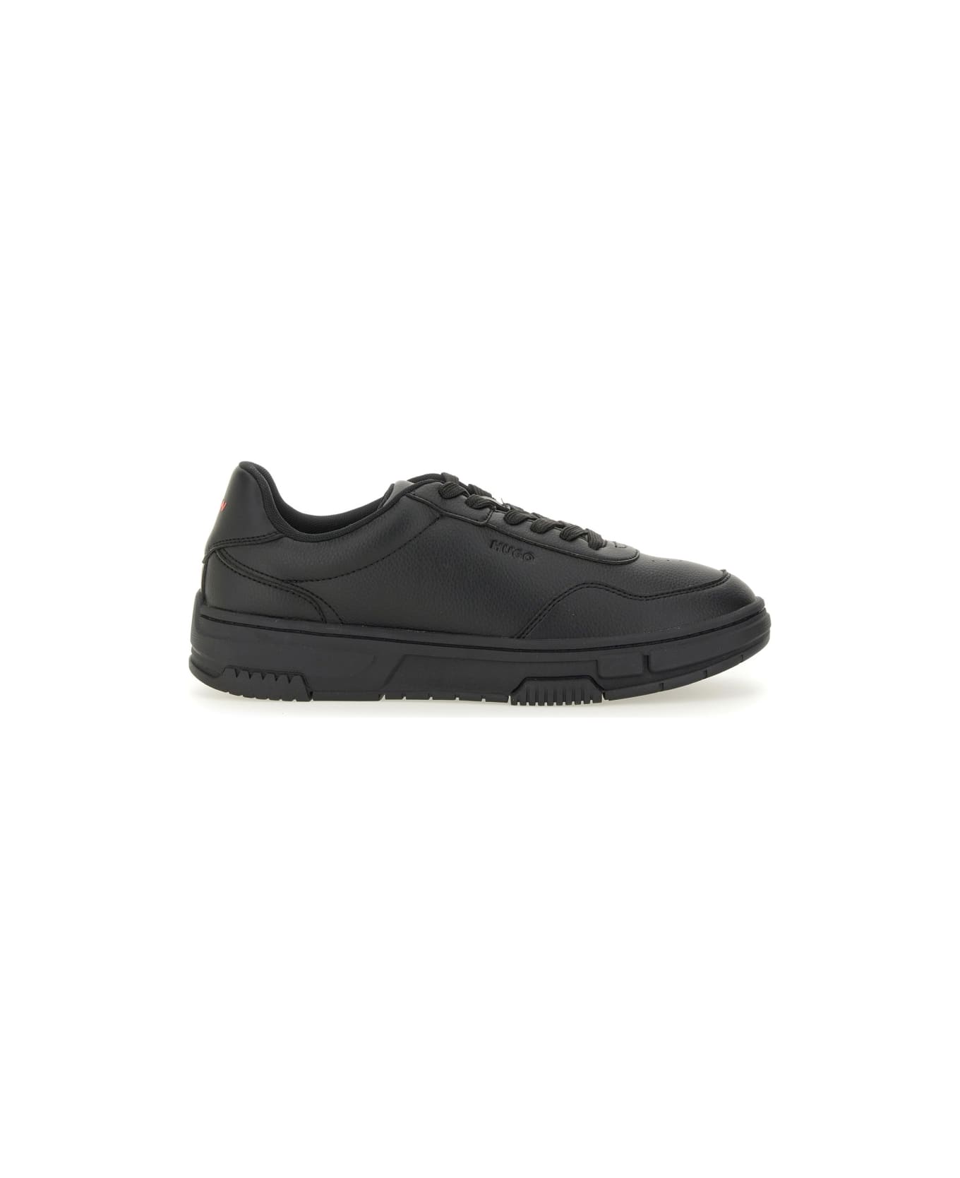 Hugo Boss Sneaker With Zigzag Detail - BLACK