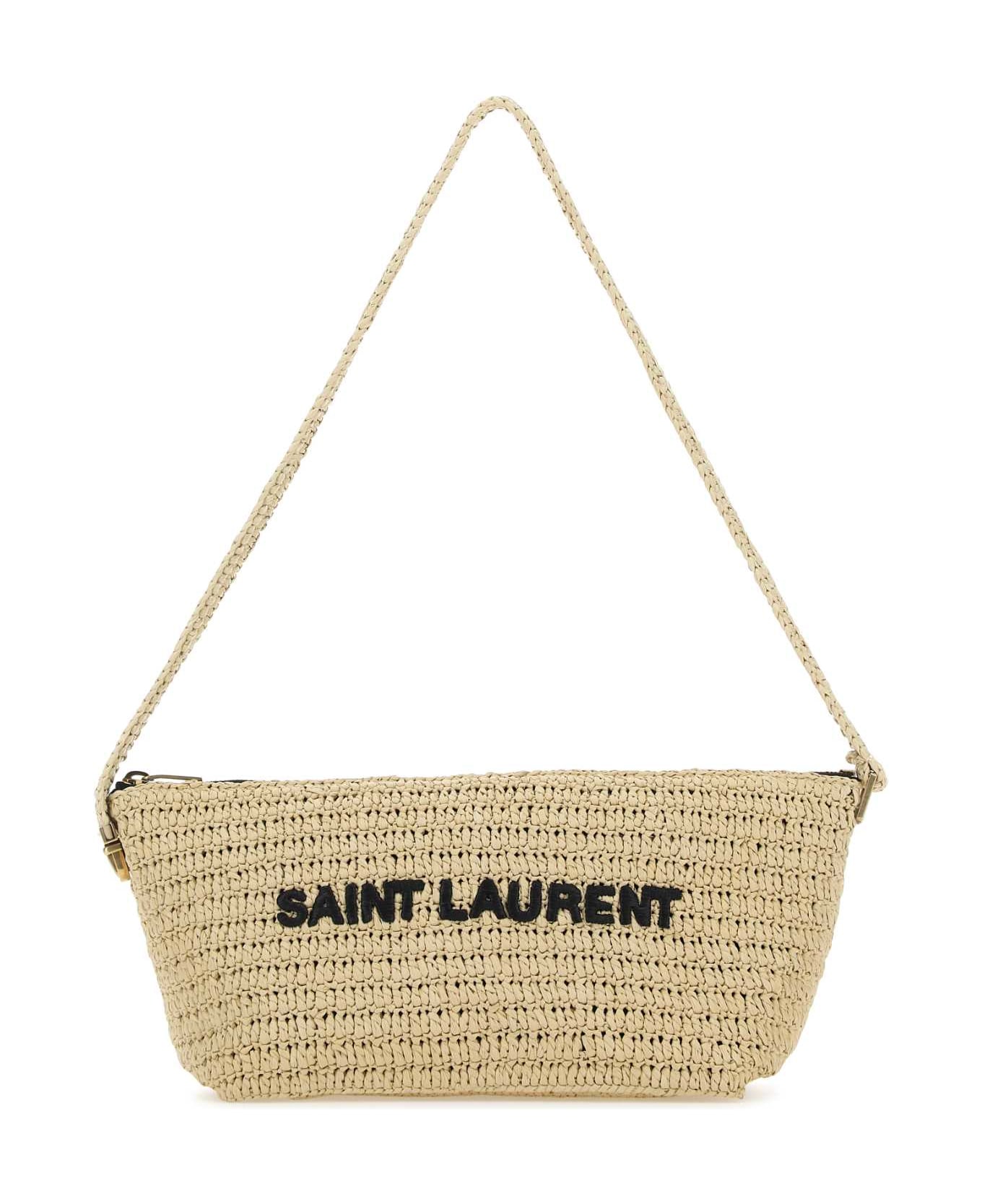 Saint Laurent Raffia Tuc Le Shoulder Bag - Multicolor