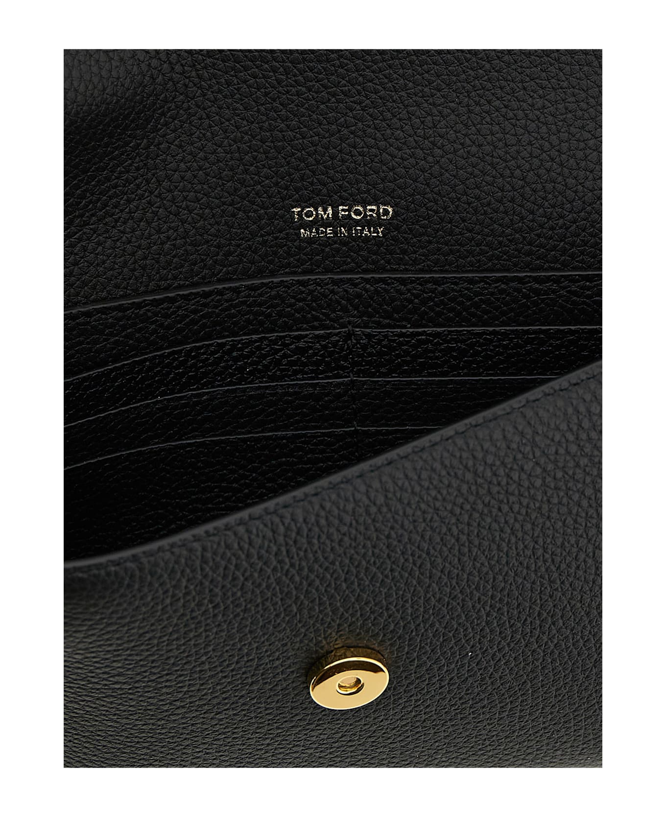 Tom Ford Hammered Clutch - Black  