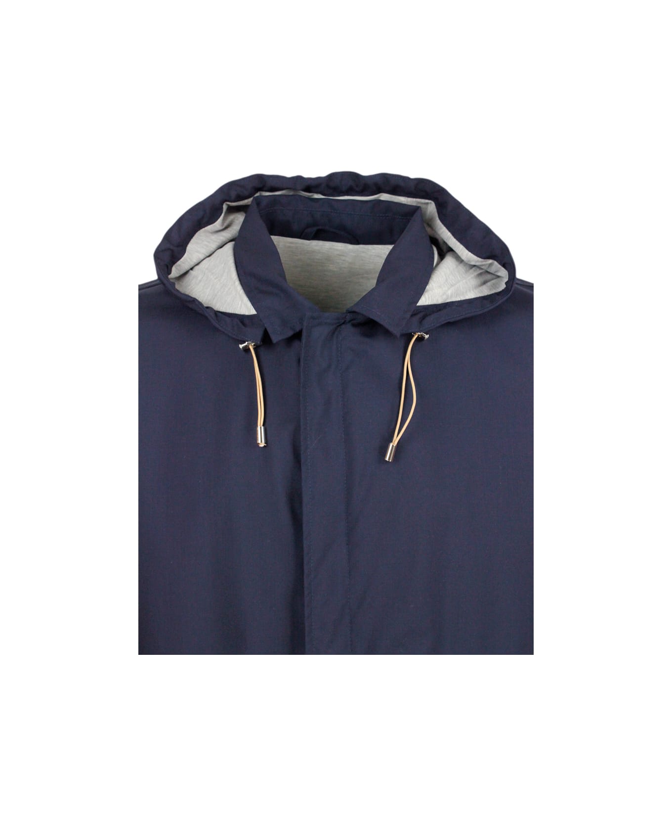 Barba Napoli Lightweight Jacket In Cool Wool - Blu