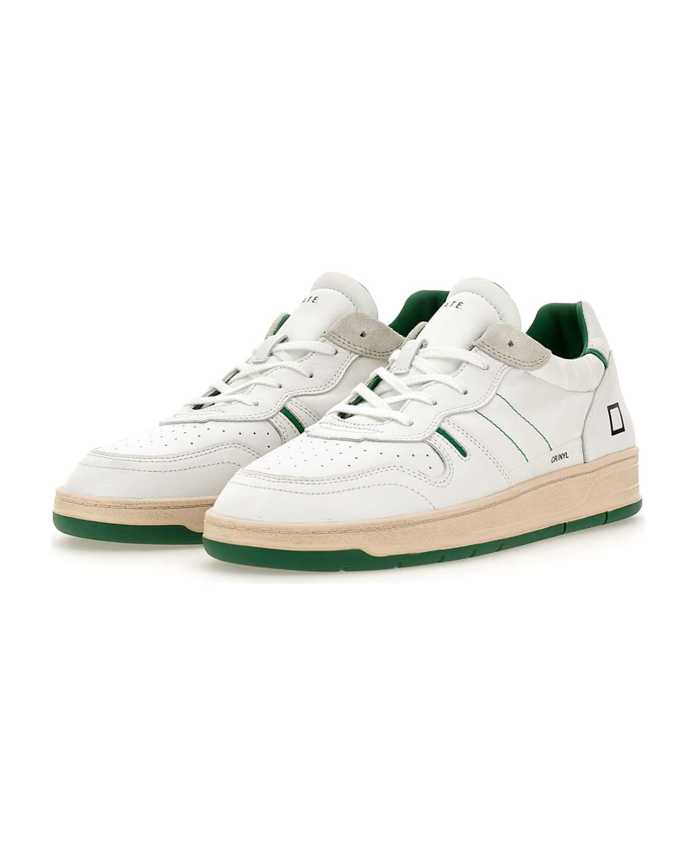 D.A.T.E. "court 2.0" Sneakers - WHITE-GREEN スニーカー