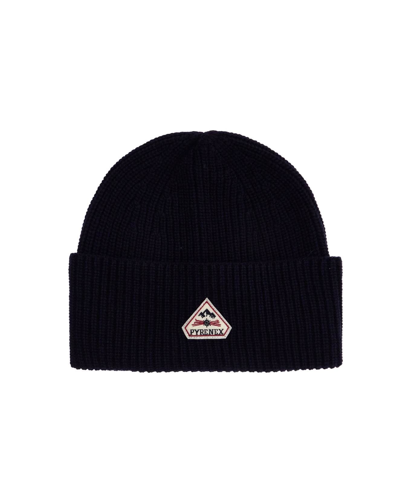 Pyrenex Rubber Beanie Hat - AMIRAL (Blue)