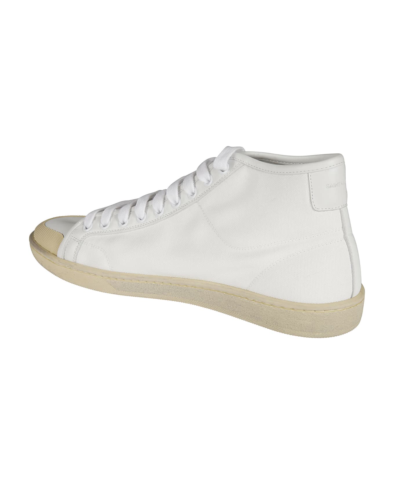 Saint Laurent Sl39 Mid Top Sneakers - Off White