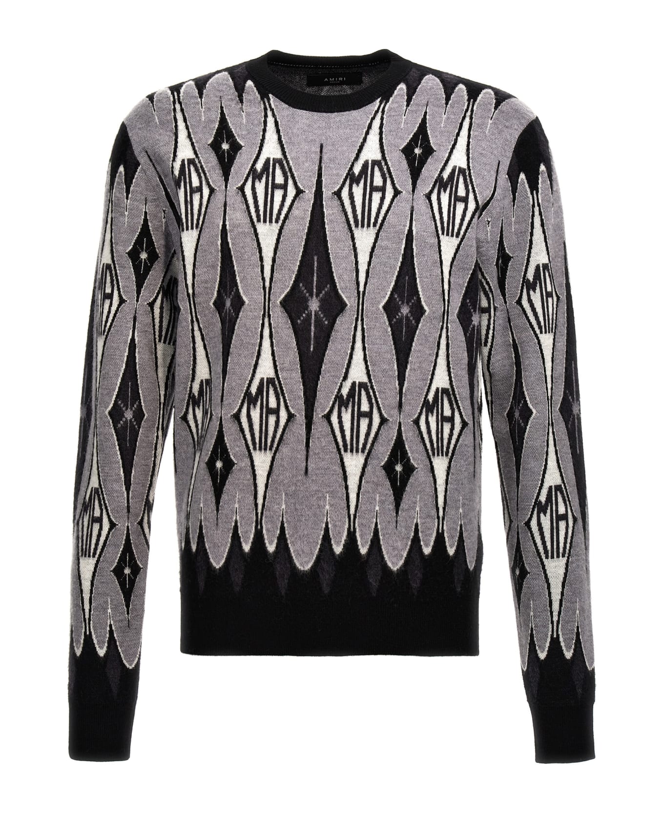 AMIRI 'argyle Jacquard' Sweater - Black ニットウェア