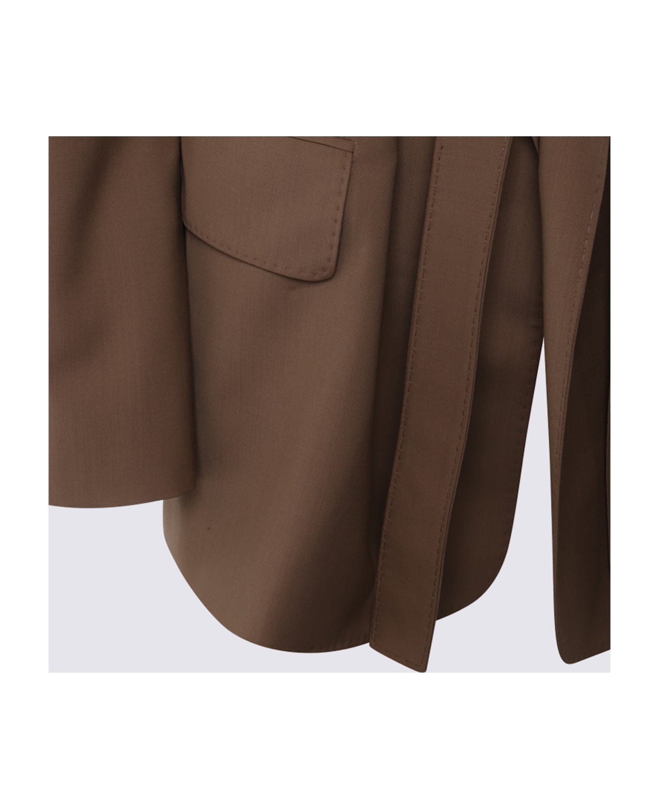 Max Mara Beige Wool Talento Blazer - Brown
