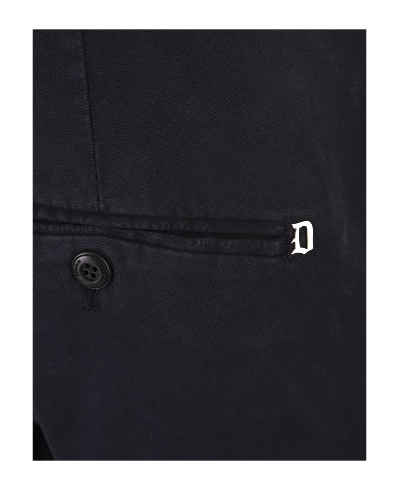 Dondup Dark Blue Gaubert Slim Chino Trousers - Blue