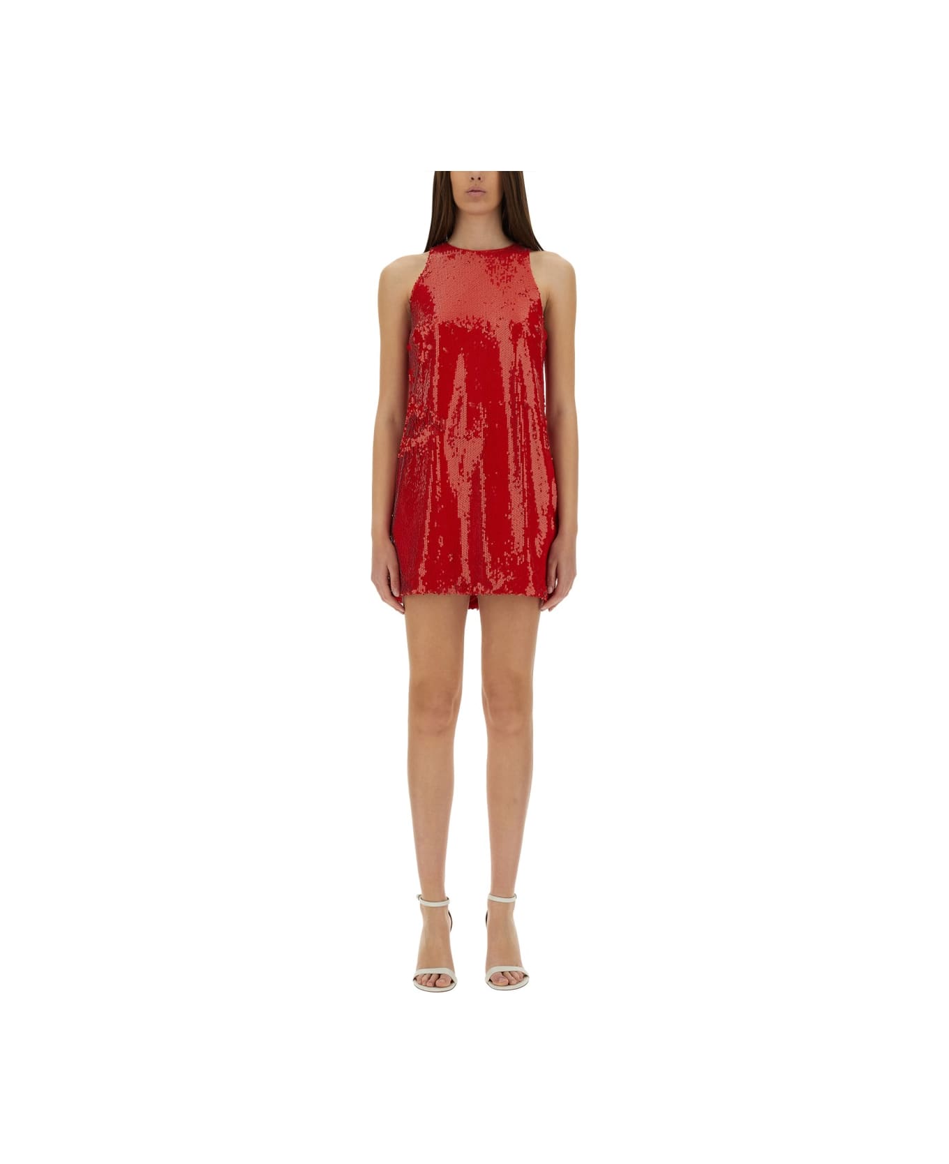 MSGM Sequined Dress - RED