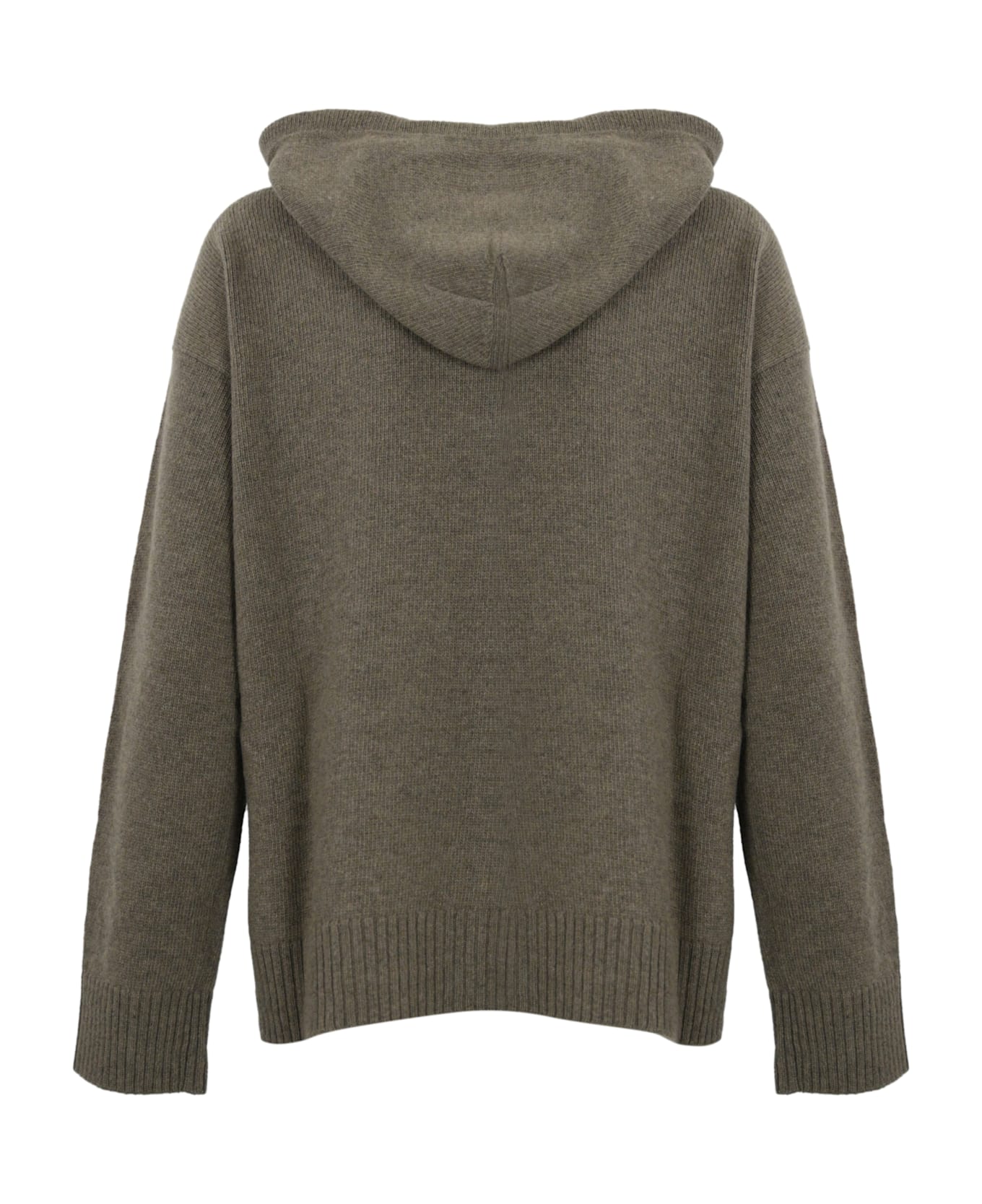 Weekend Max Mara Cashmere Knit Sweatshirt With Hood - Brown