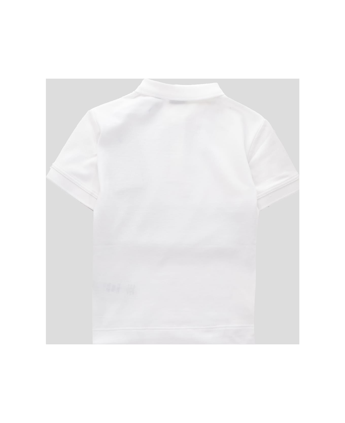 Burberry White Cotton Polo Shirt - WHITE