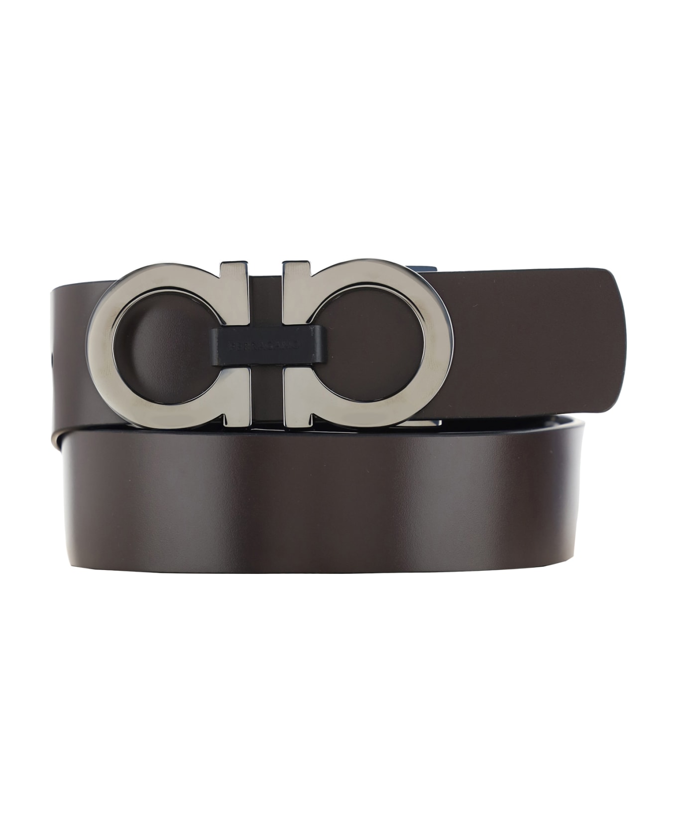 Ferragamo Reversible Belt - Brown-black