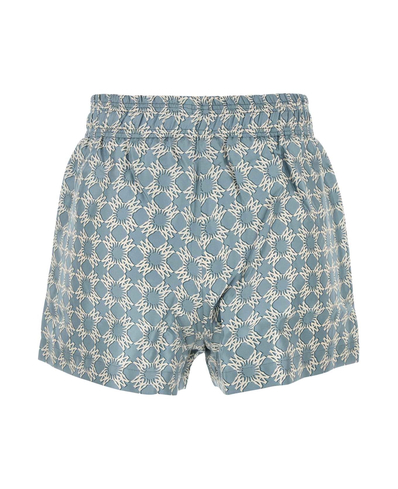 AMIRI Printed Silk Shorts - DUSTYBLUE