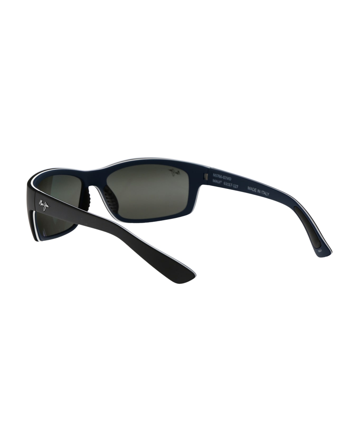 Maui Jim Kanaio Coast Sunglasses - MATTE BLACK/WHITE/BLUE サングラス