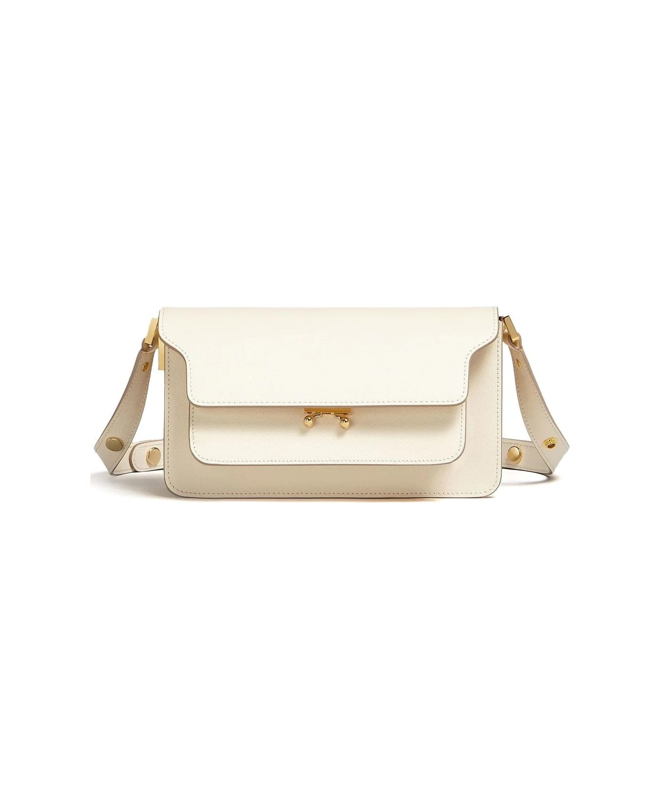 Marni East West Trunk Leather Shoulder Bag