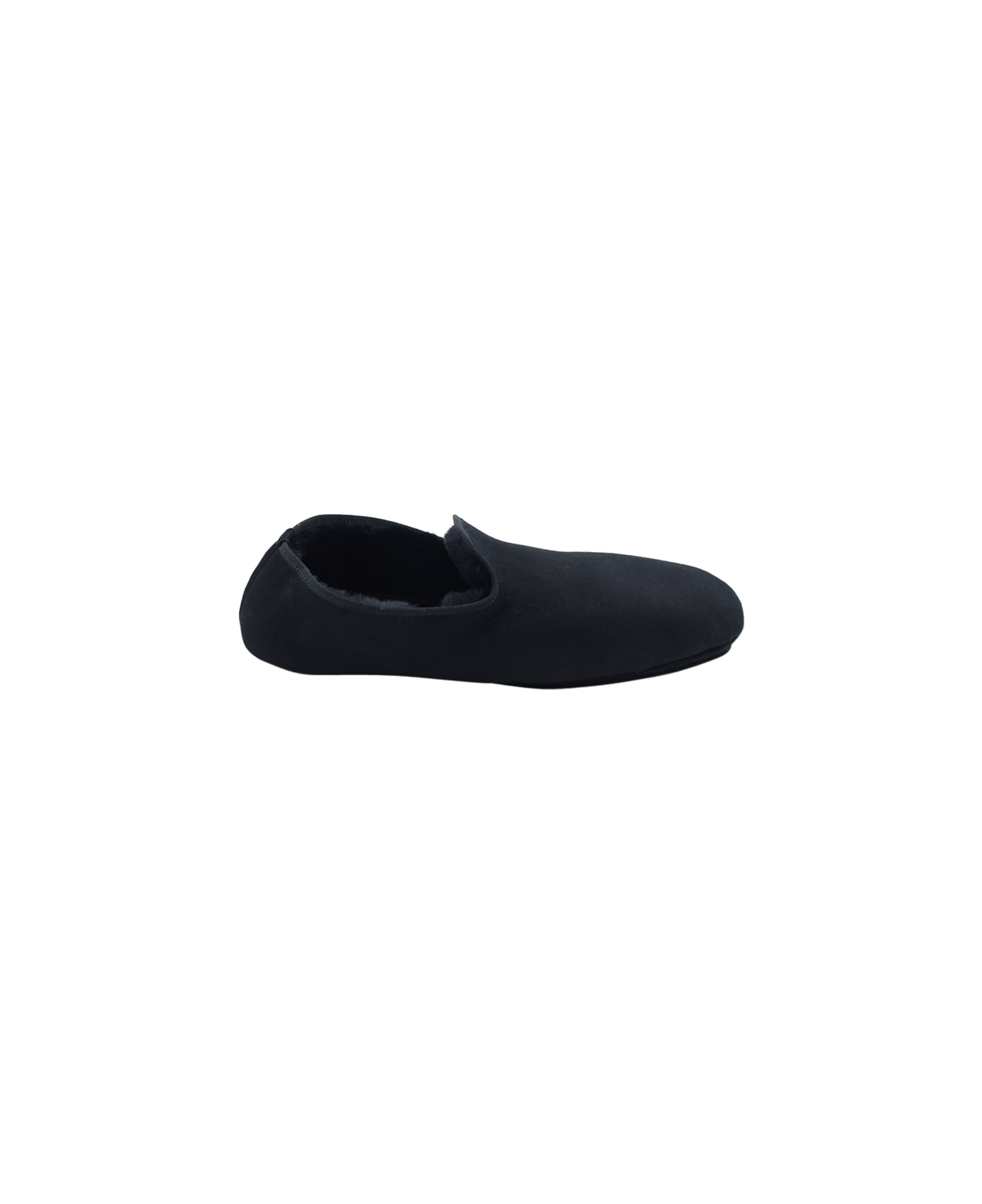 Henderson Baracco Slipper In Sheepskin - Black