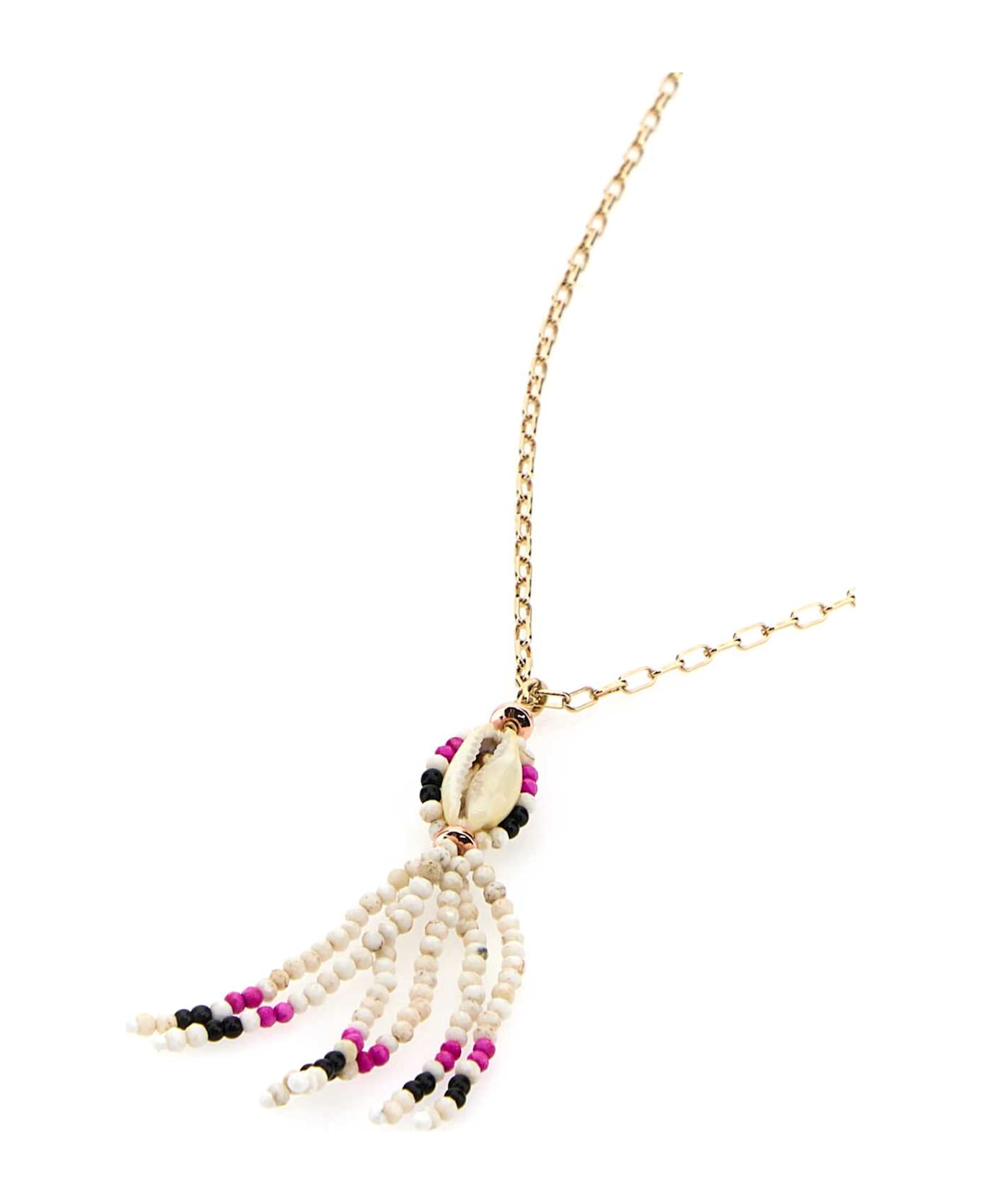 Isabel Marant Gold Metal Necklace - ECRUFUCHSIA