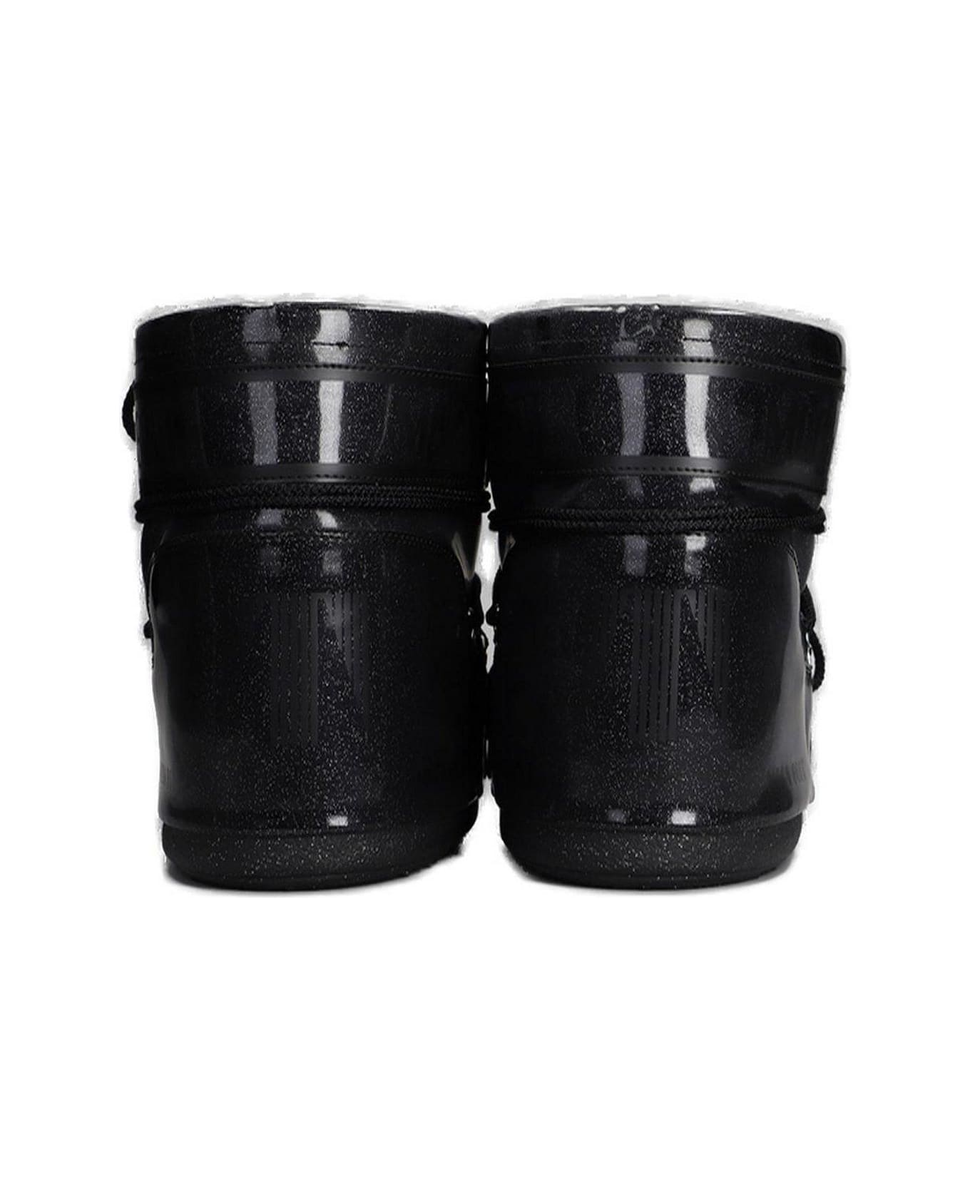 Moon Boot Icon Low Glitter Lace-up Boots - Nero