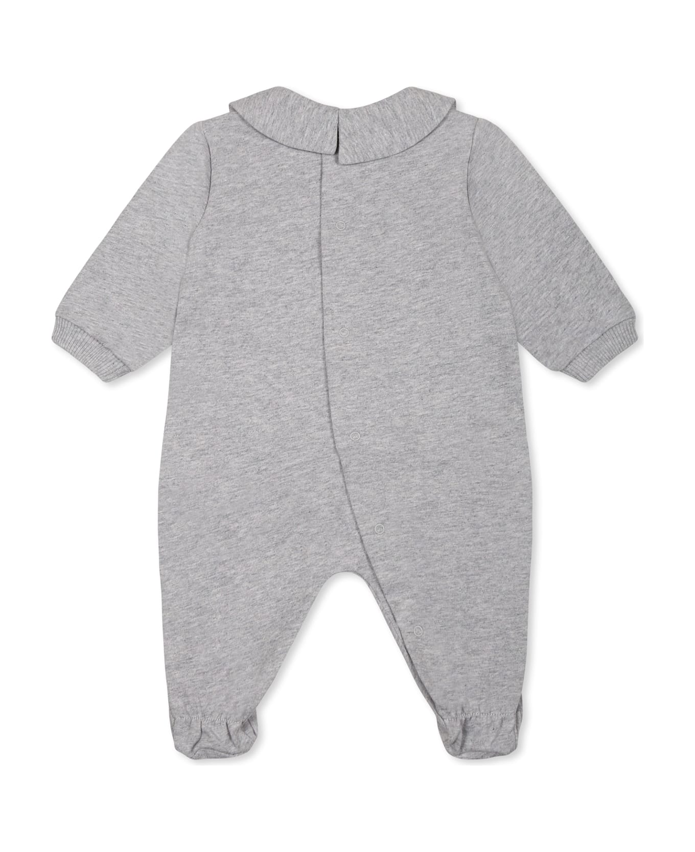 Moschino Grey Babygrow For Babykids With Teddy Bear - Grey