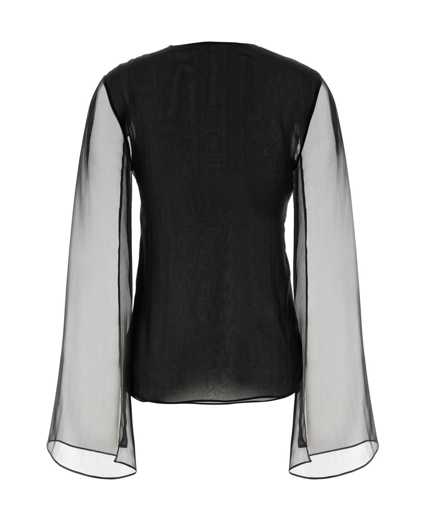 Alberta Ferretti Black Silk Blouse - Nero