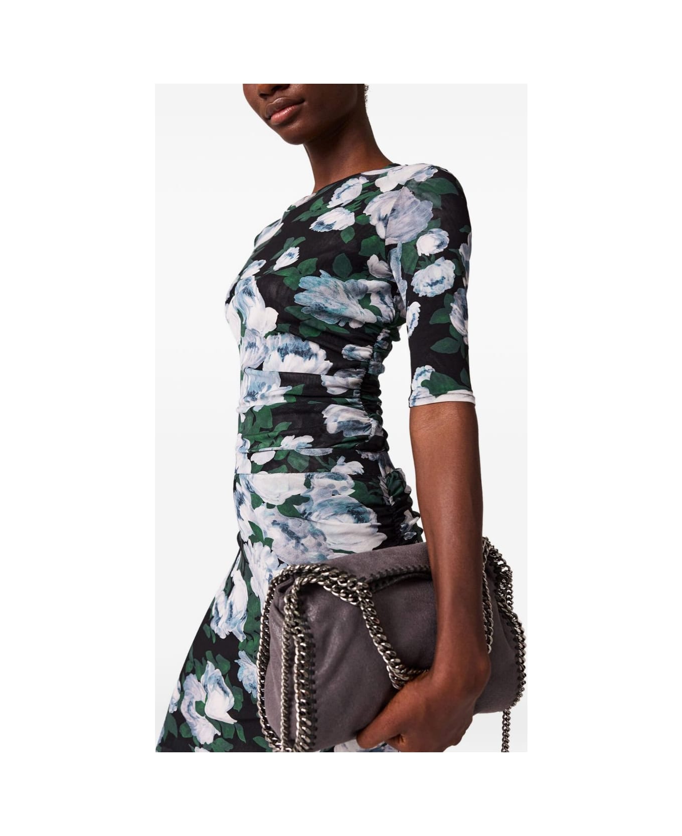 Stella McCartney Bunch Of Roses Mesh Top - Black