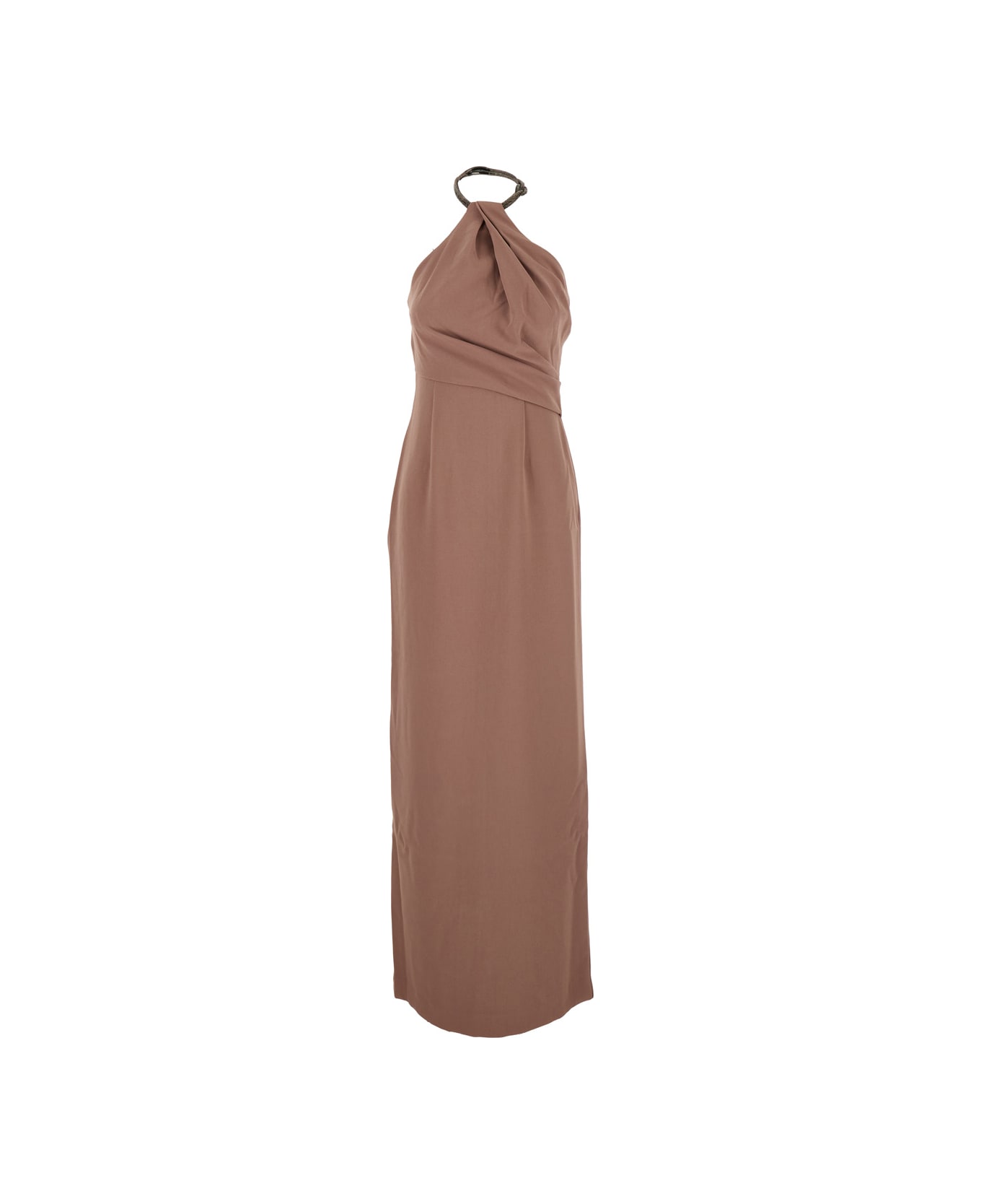 Solace London Riva Maxi Dress - Beige