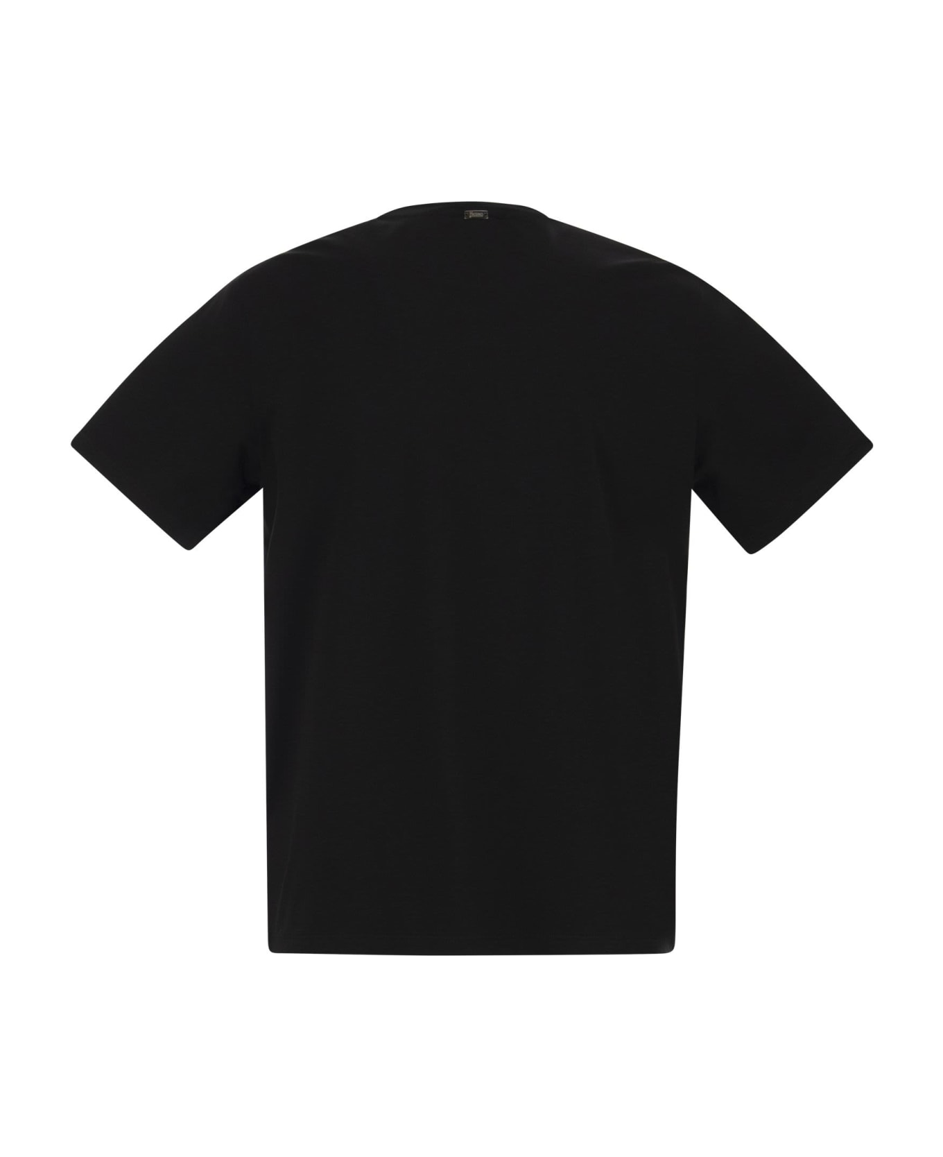 Herno Stretch Cotton Jersey T-shirt - Black