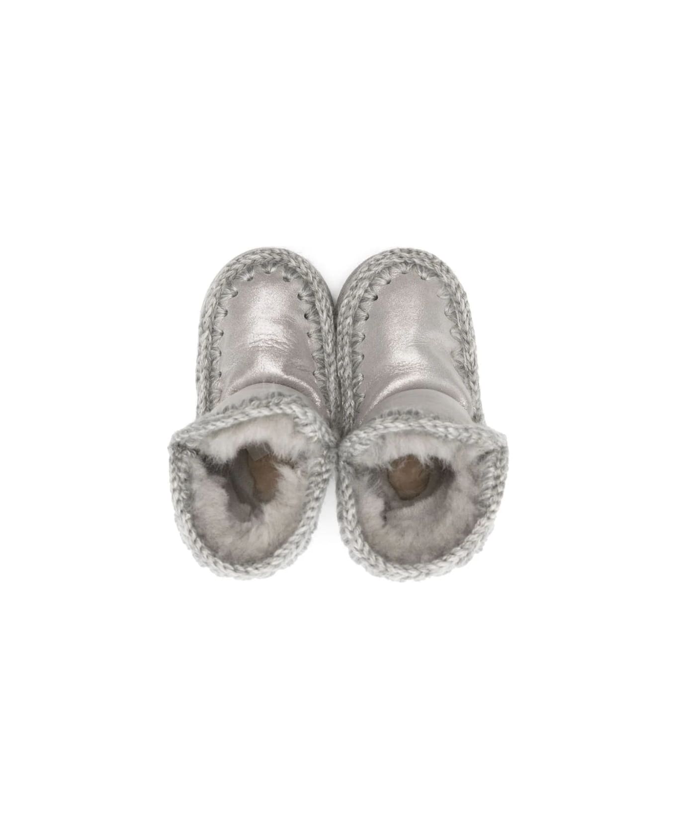 Mou Metallic Eskimo Boots - Silver