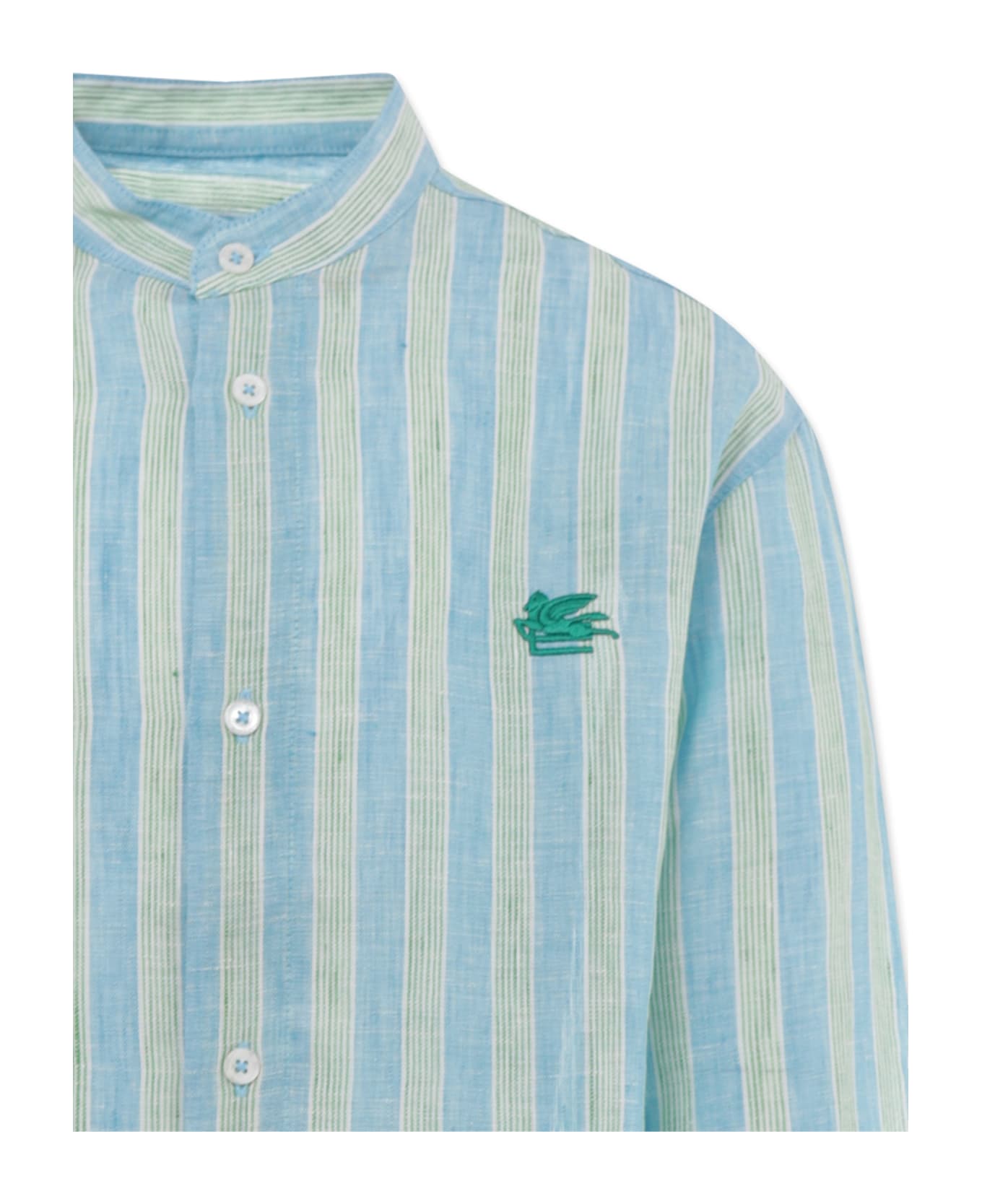 Etro Green Shirt For Boy With Pegasus - Green